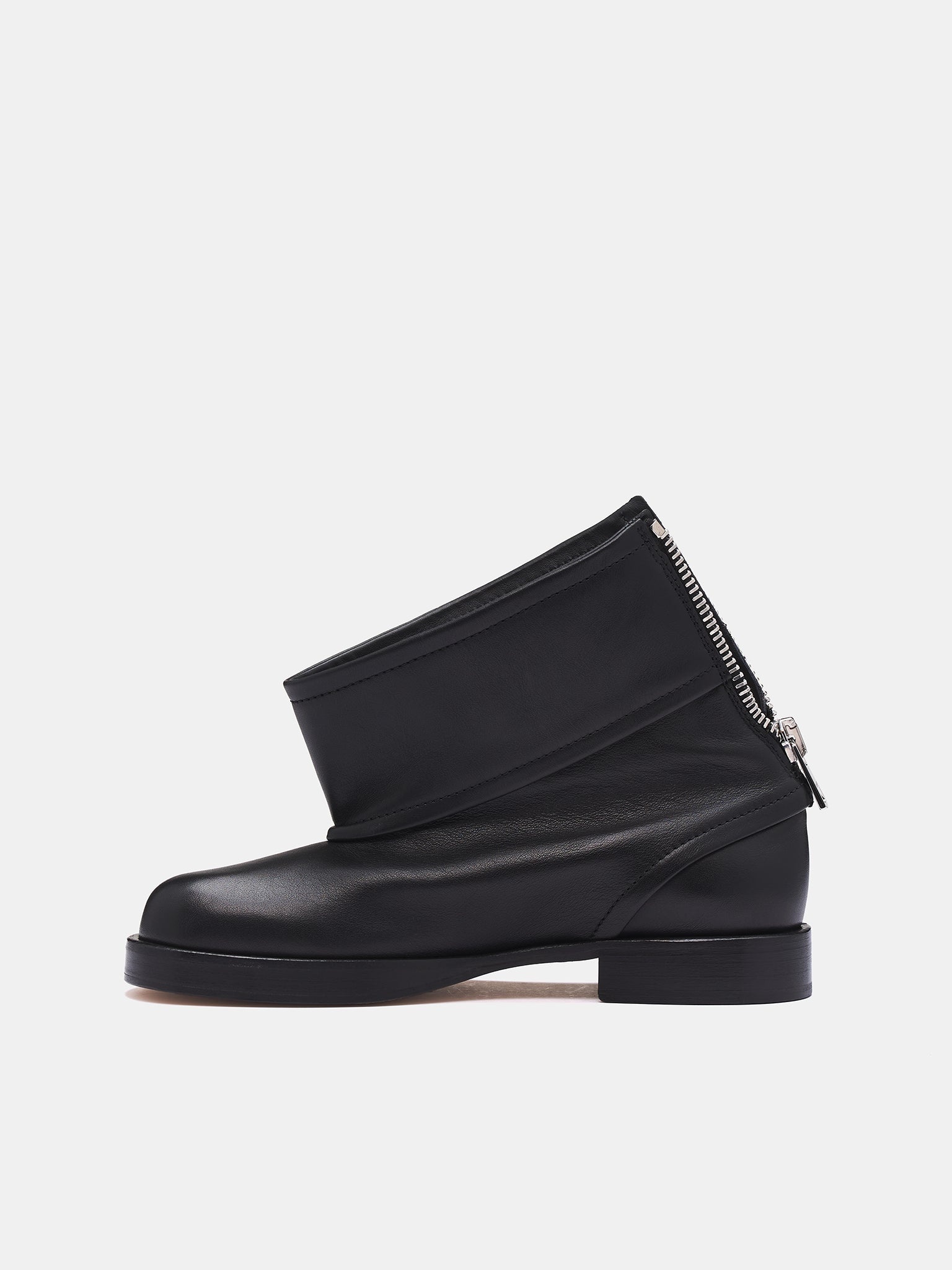 Biker Leather Ankle Boots - 3