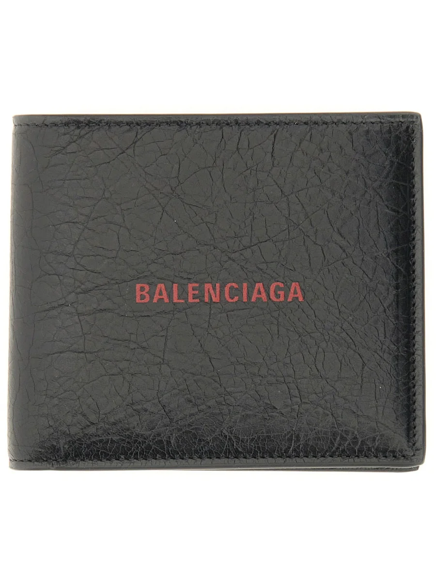Balenciaga Men Bi-Fold Leather Wallet - 1