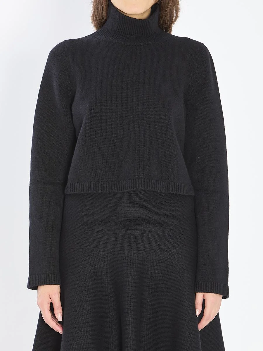 Alaïa Cropped Cashmere Knit Pullover - 1