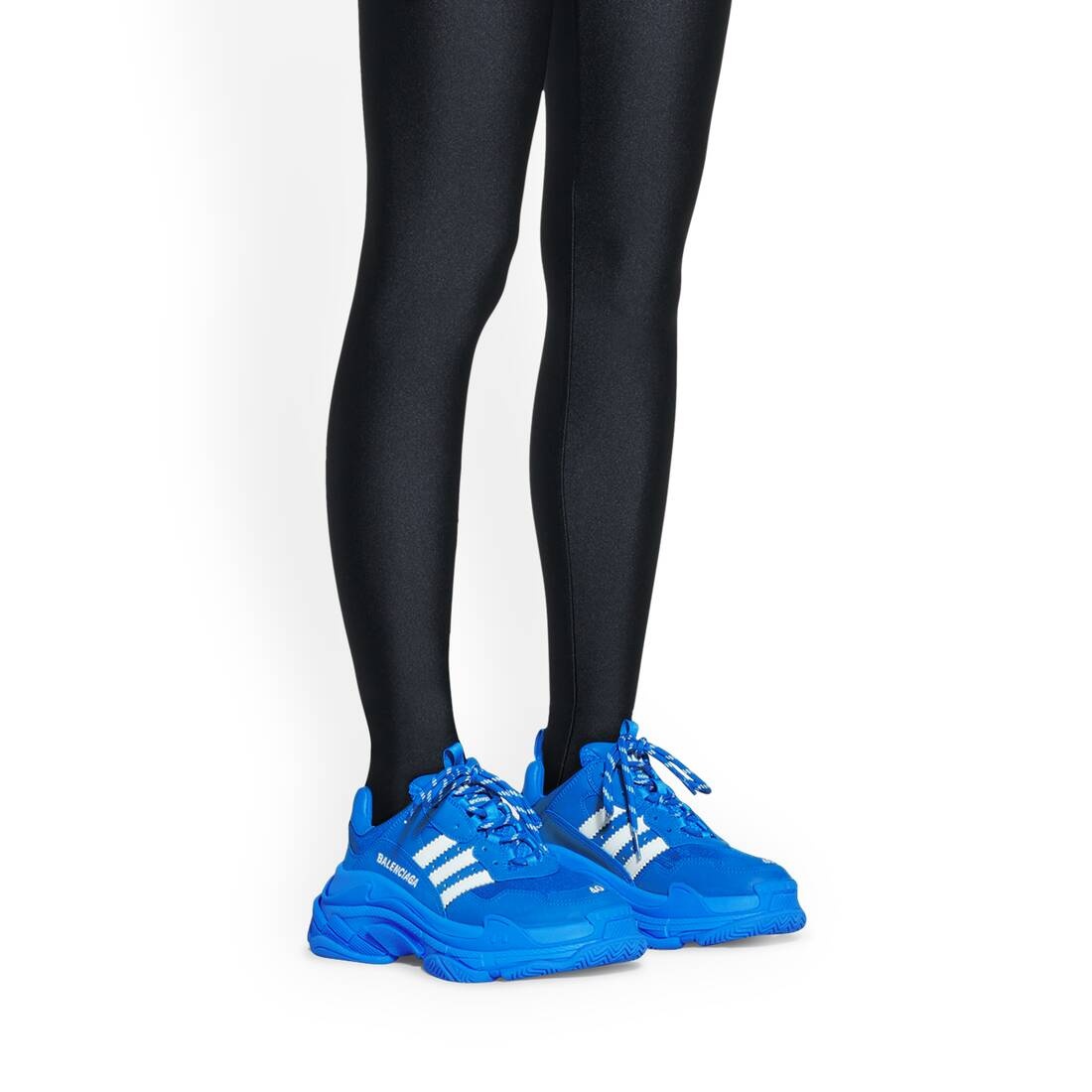 Women's Balenciaga / Adidas Triple S Sneaker in Blue - 11