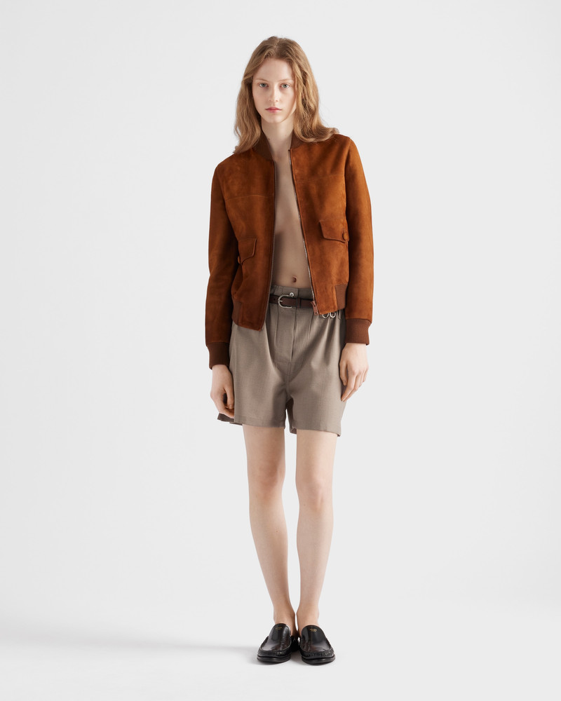 Prada Suede blouson jacket outlook