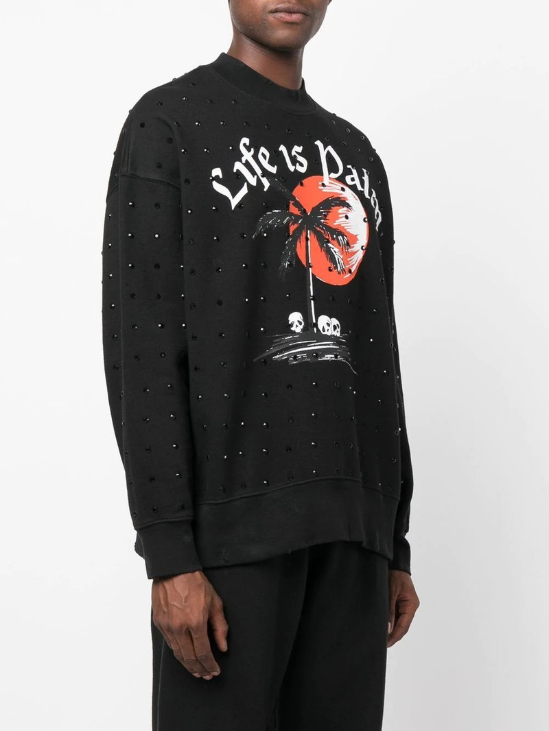 graphic-print crystal-embellished sweatshirt 3
