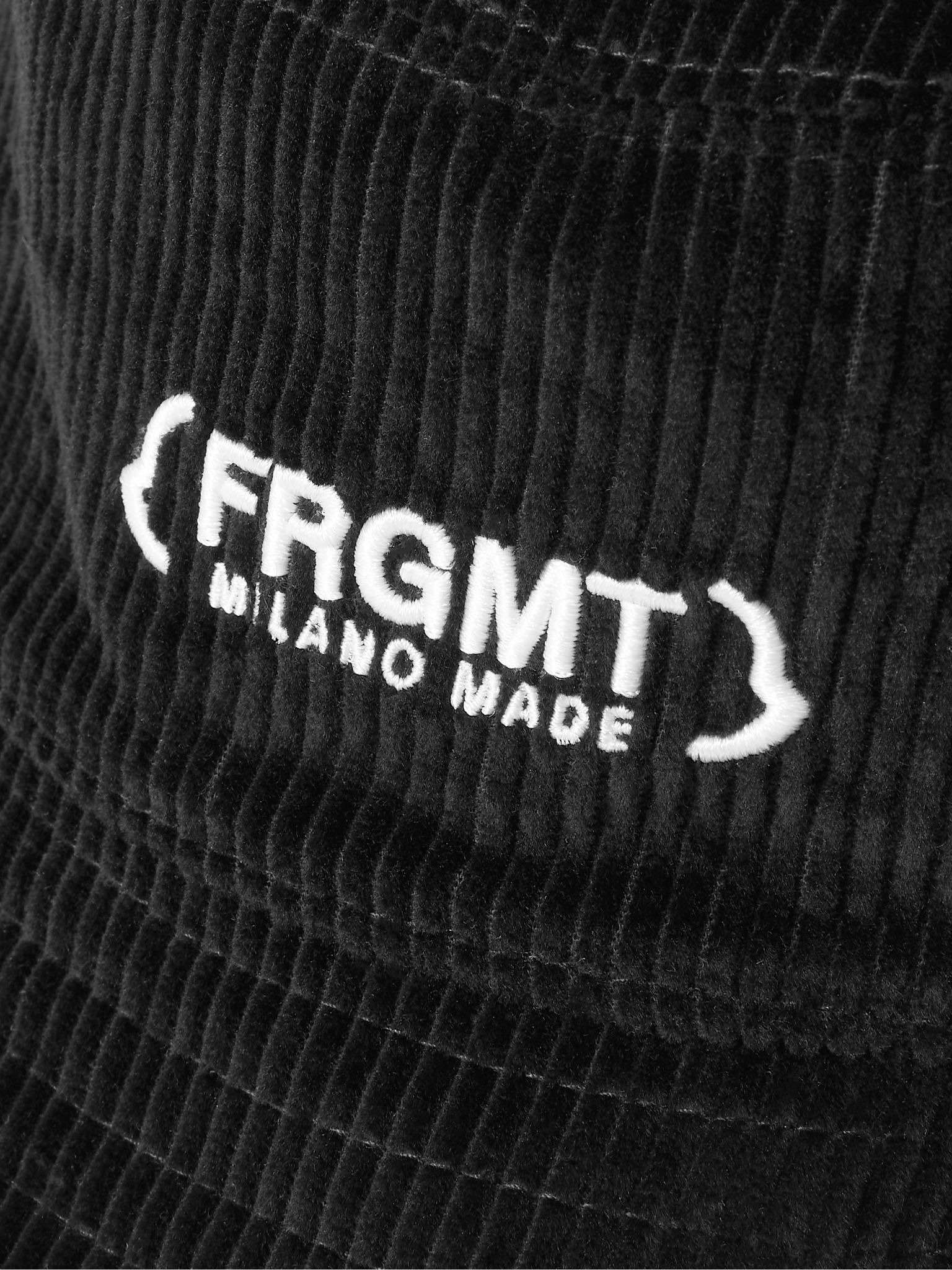 7 Moncler FRGMT Hiroshi Fujiwara Reversible Cotton-Corduroy and Shell Bucket Hat Black - 4