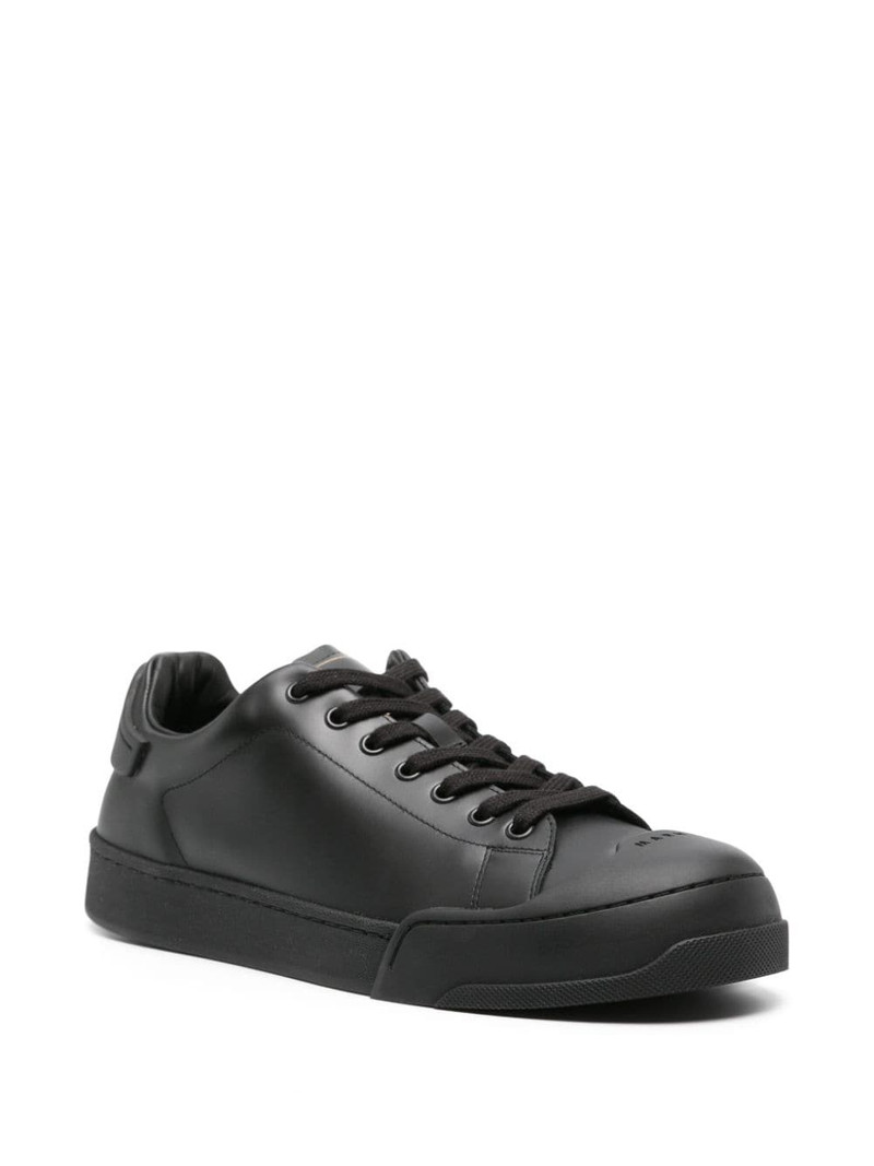 Marni logo-debossed leather sneakers outlook