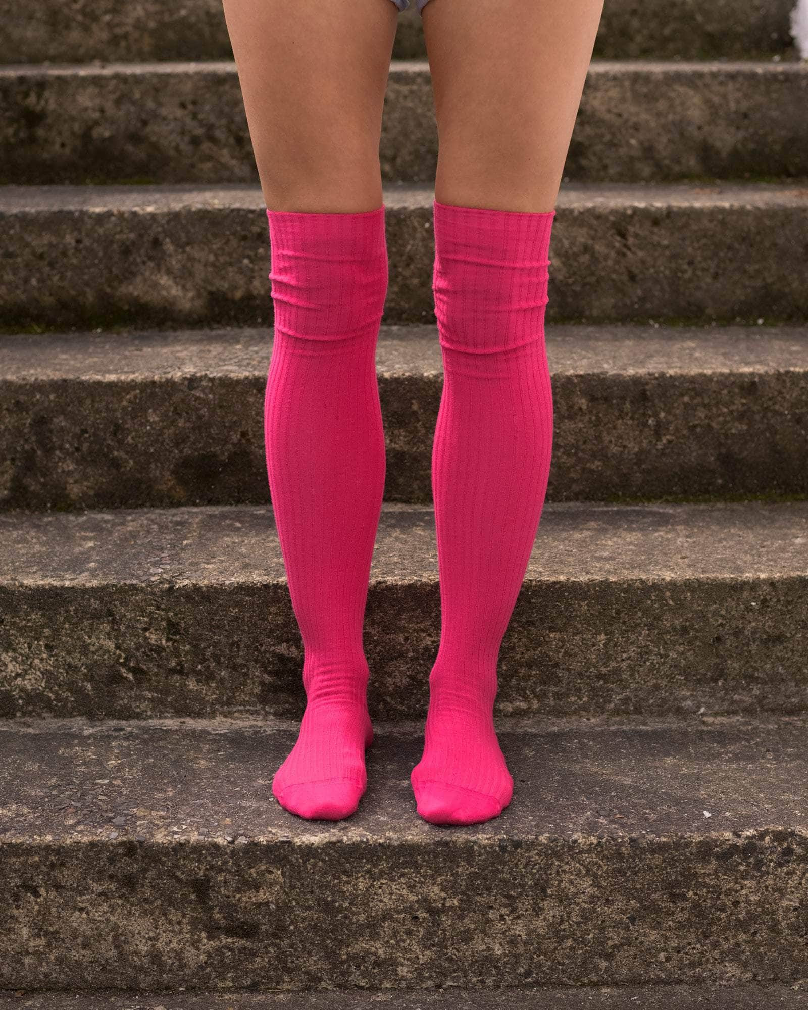 Overknee Socks - Fine Organic Cotton Rib - 1