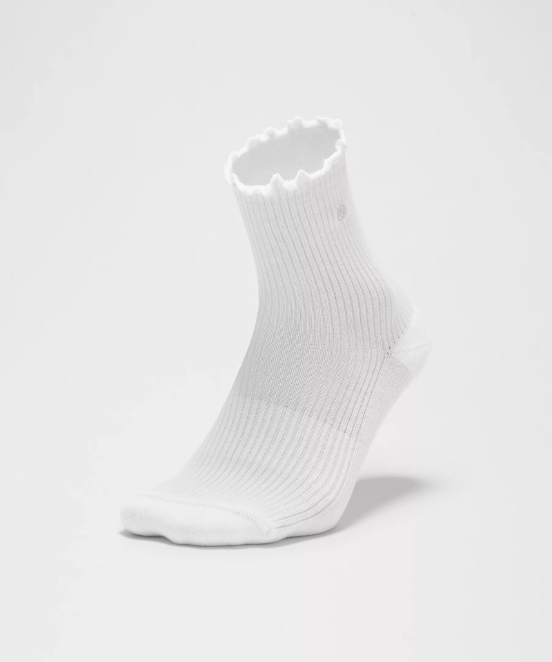 Unisex Lettuce Edge Quarter Socks *3 Pack 3