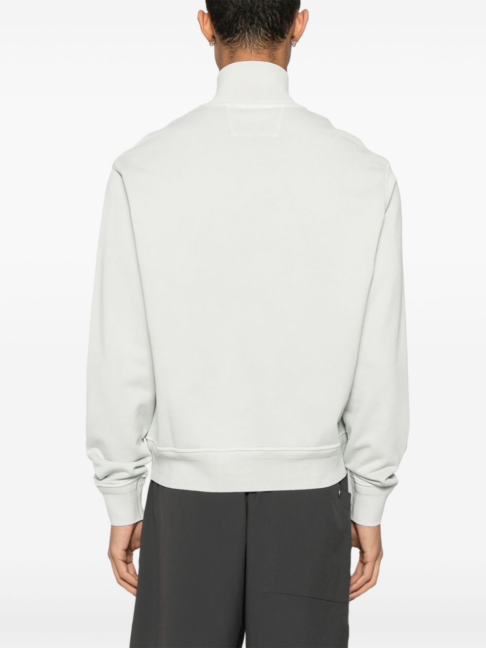 diagonal-fleece cotton sweatshirt - 4