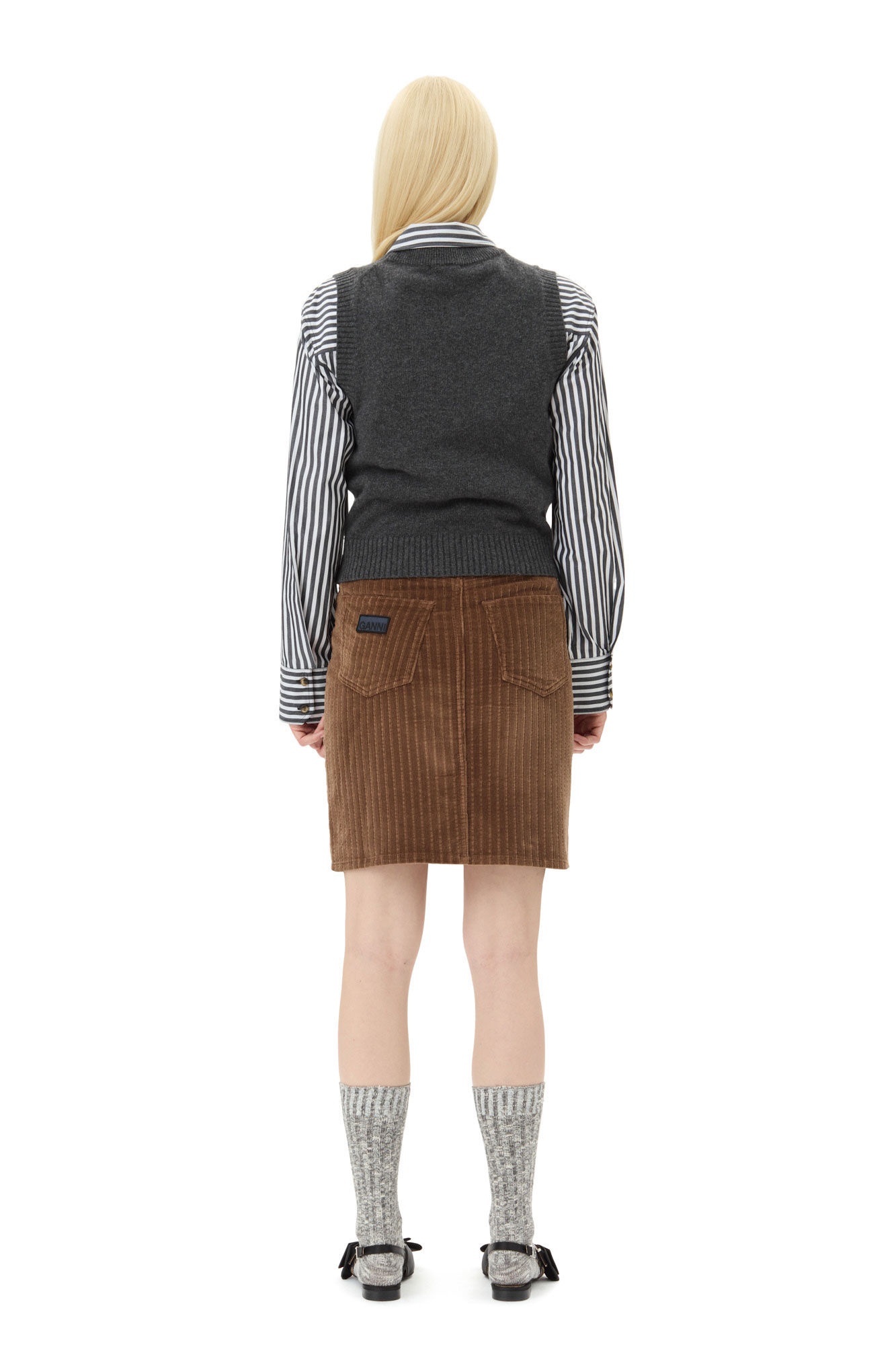 GREY GRAPHIC CATS VEST - 5