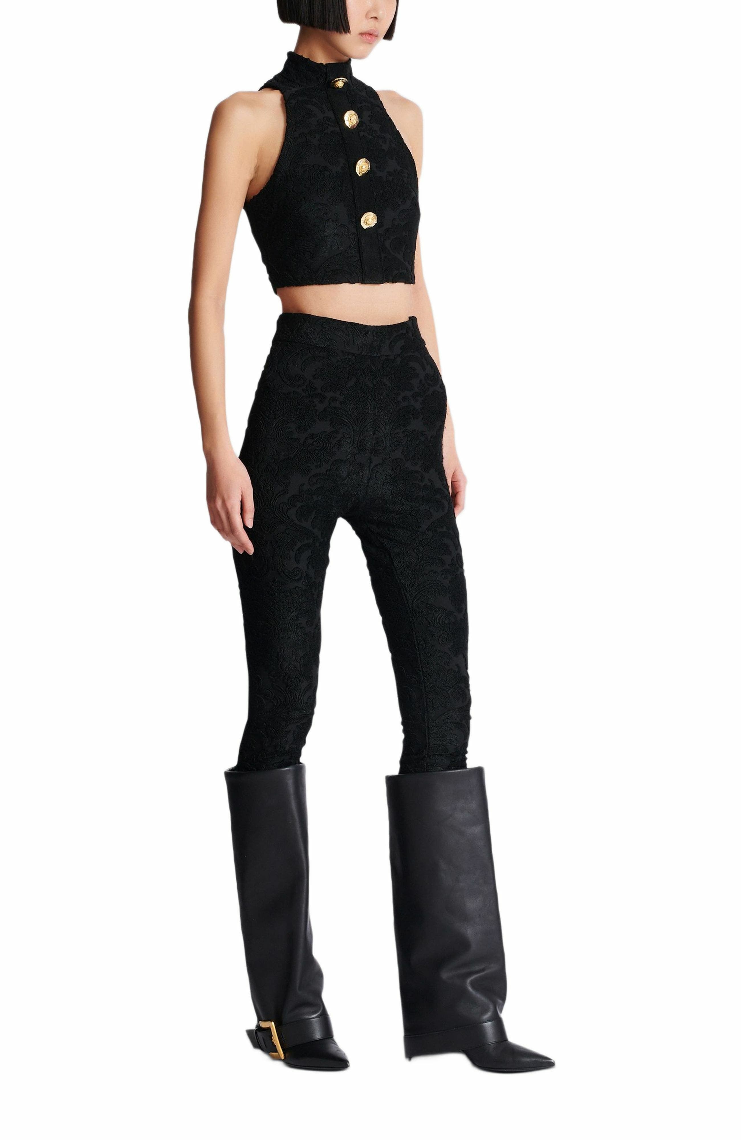 Balmain Baroque patterned leggings in Black at Nordstrom - 2