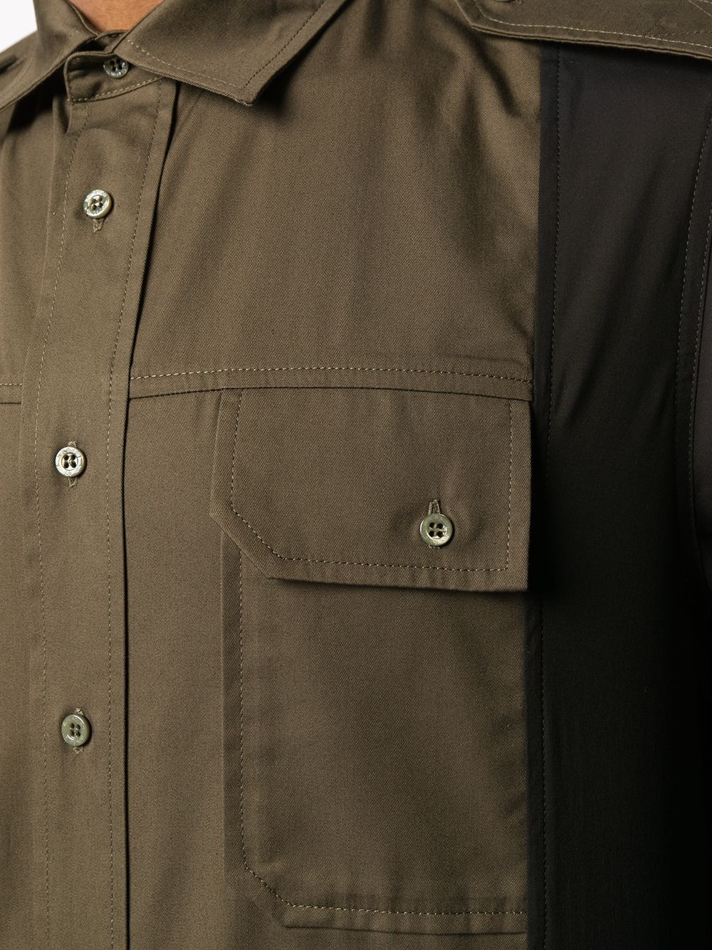 military-style slim-fit shirt - 5