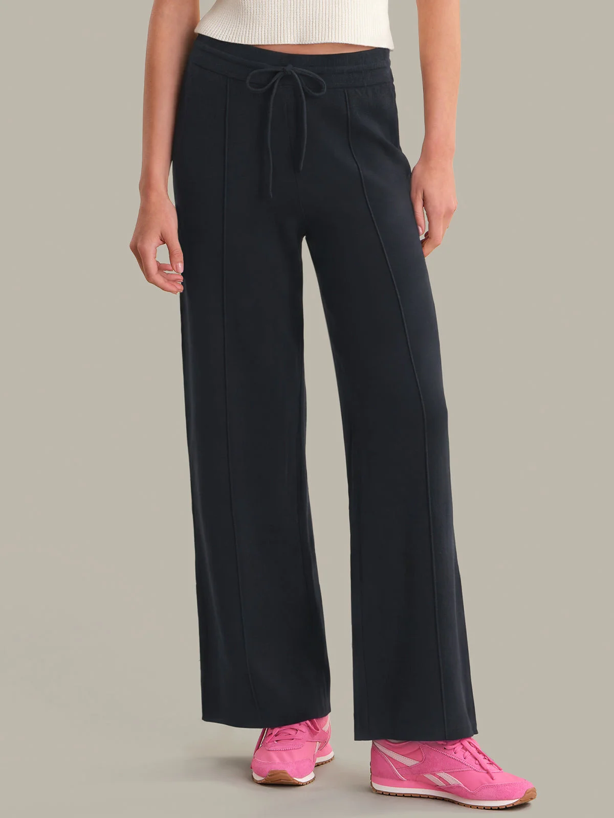 Taren: Pintuck Wide Leg Pants - 1