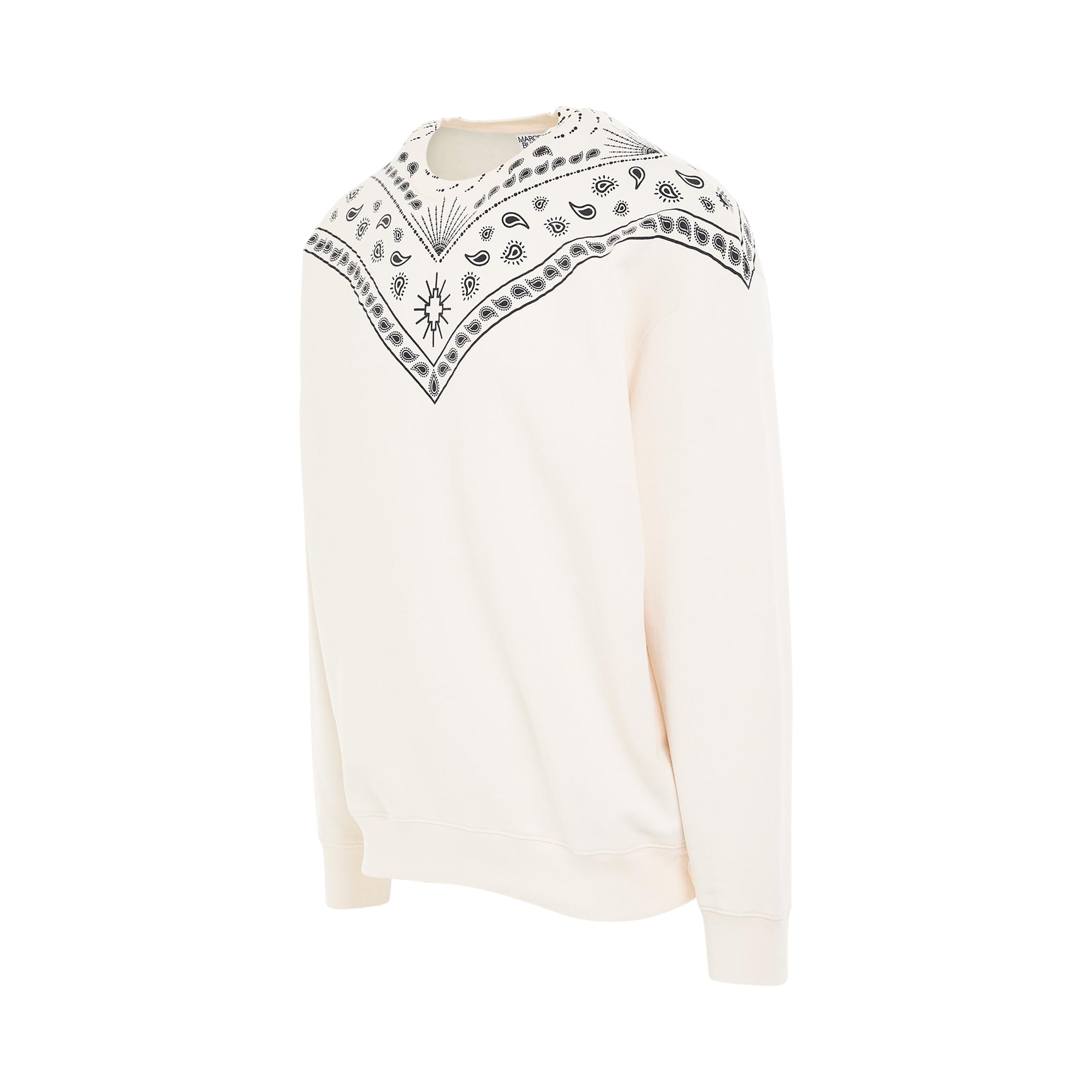 Bandana Comfort Crewneck in Ecru/Black - 2