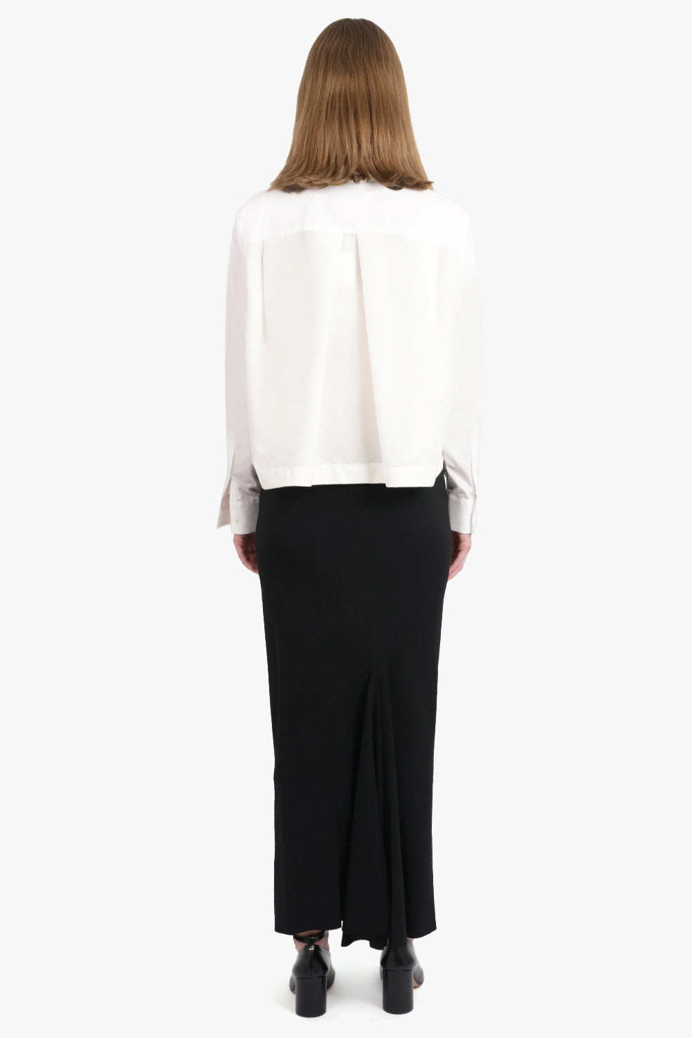 COTTON POPLIN X NYLON TWILL SHIRT | OFF WHITE - 5