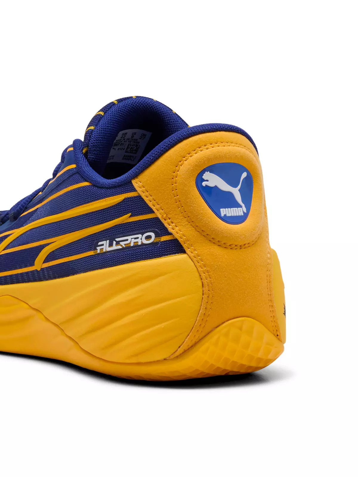 PUMA Tyrese Haliburton All-Pro NITRO Pinstripes "Elektro Blue/Sport Yellow" Men's Basketball Shoe - 6