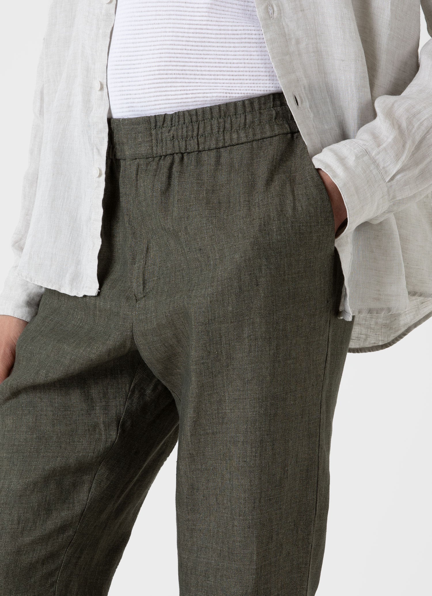 Linen Drawstring Trouser - 5