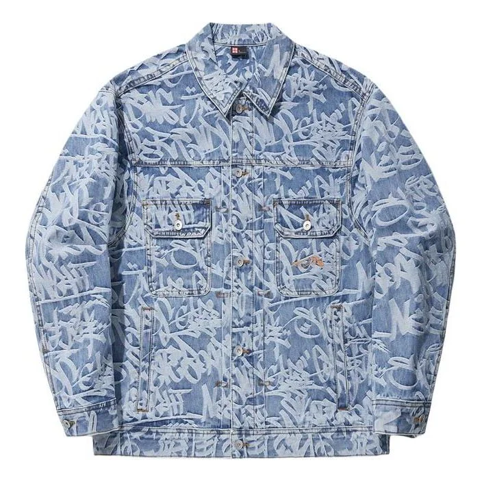 Li-Ning All-Over Print Denim Jacket 'Denim Blue' AJDU141-1 - 1