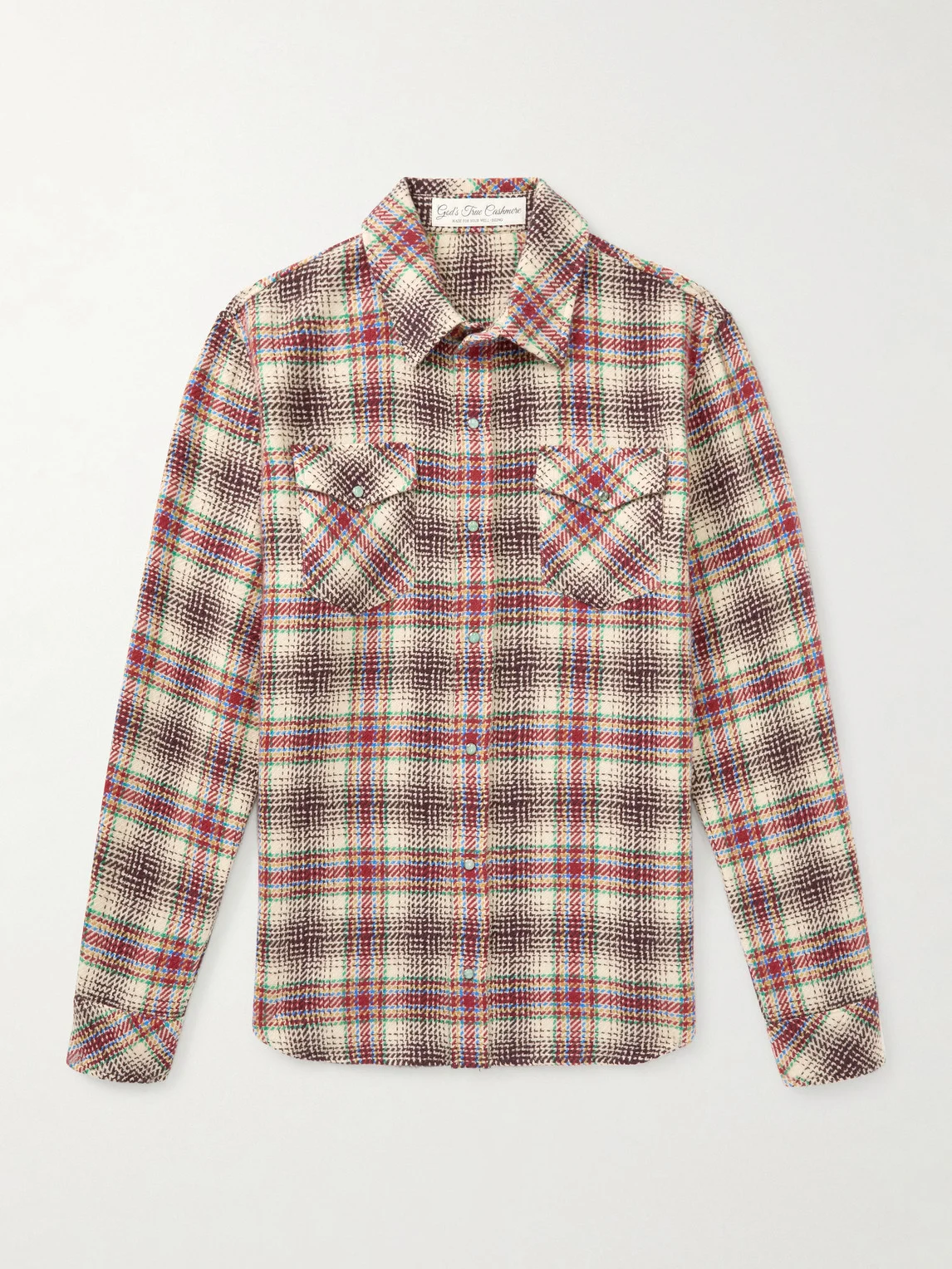 Checked Cashmere Shirt - 1