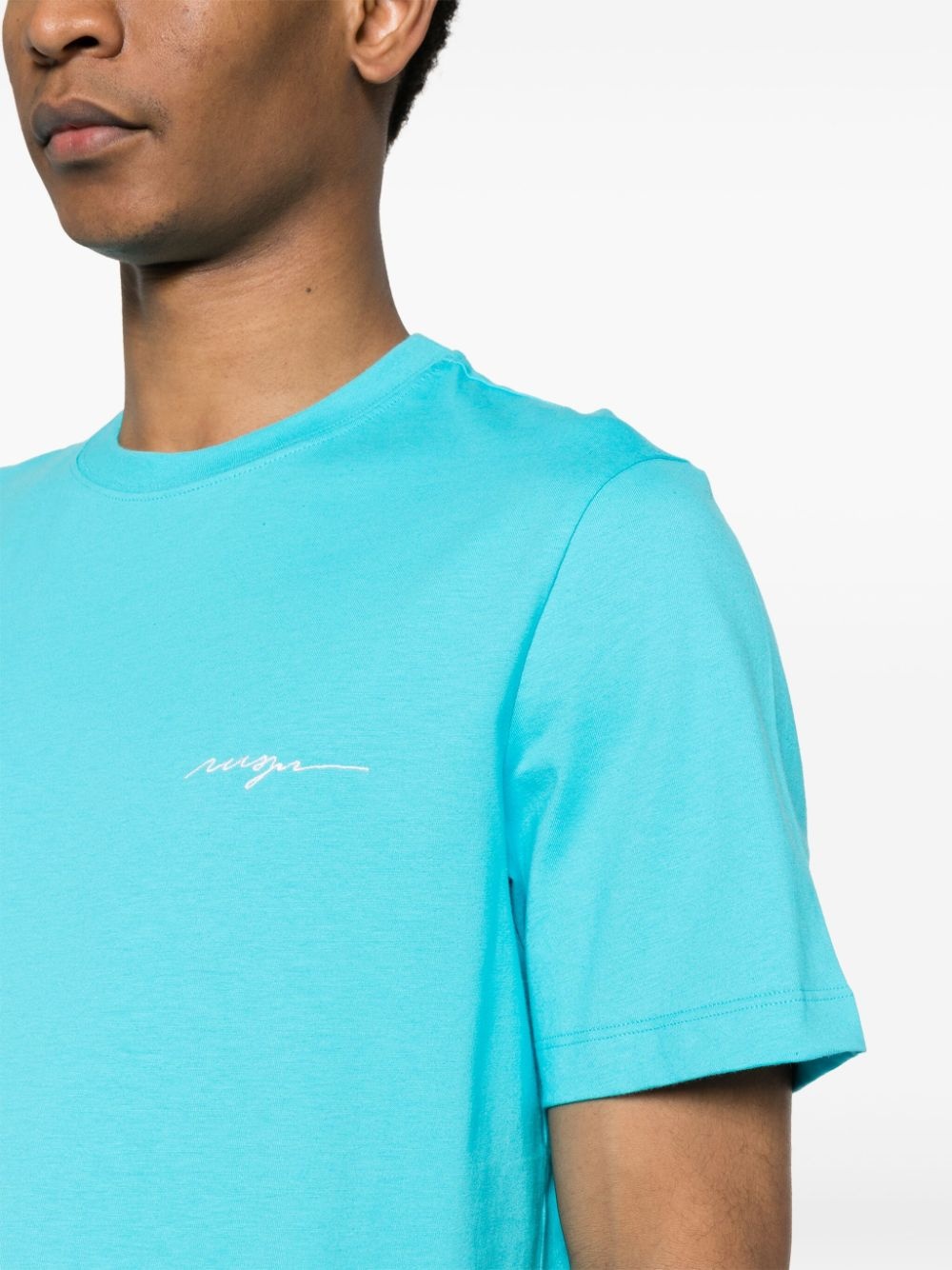 embroidered-logo cotton T-shirt - 5