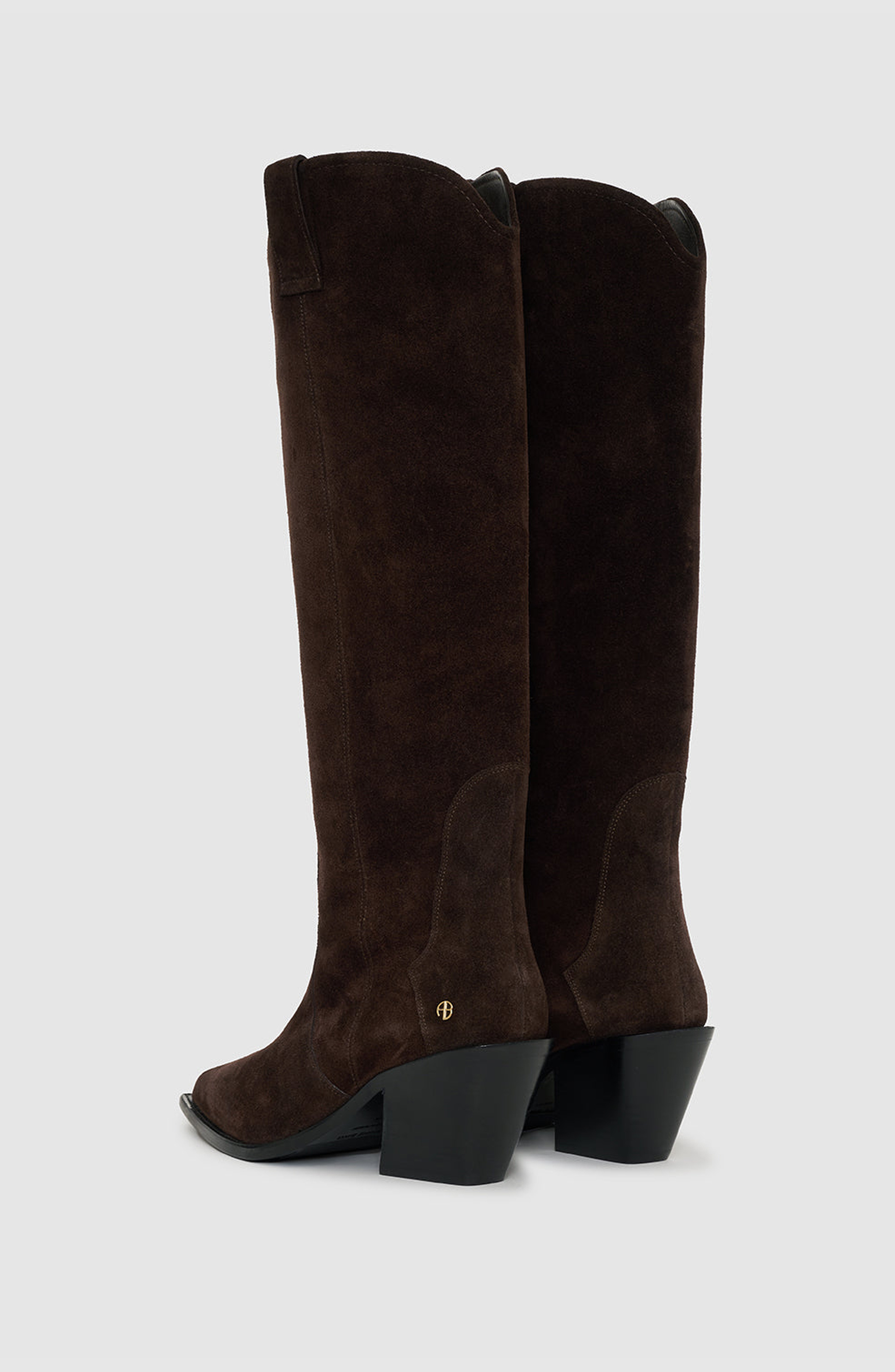 ANINE BING Tania Tall Suede Boots in Dark Brown Suede at Nordstrom - 3