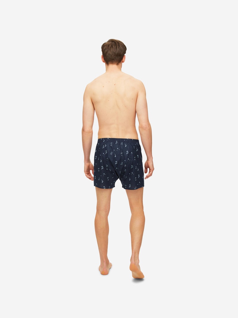Men's Classic Fit Boxers Nelson 91 Cotton Batiste Navy - 5