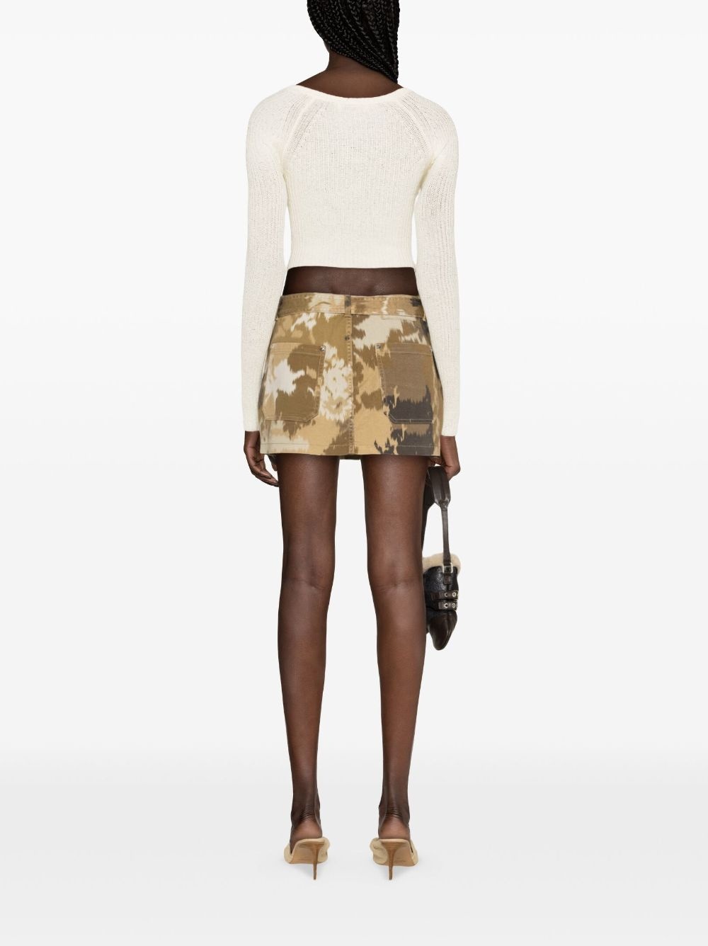 camouflage-print mini skirt - 4