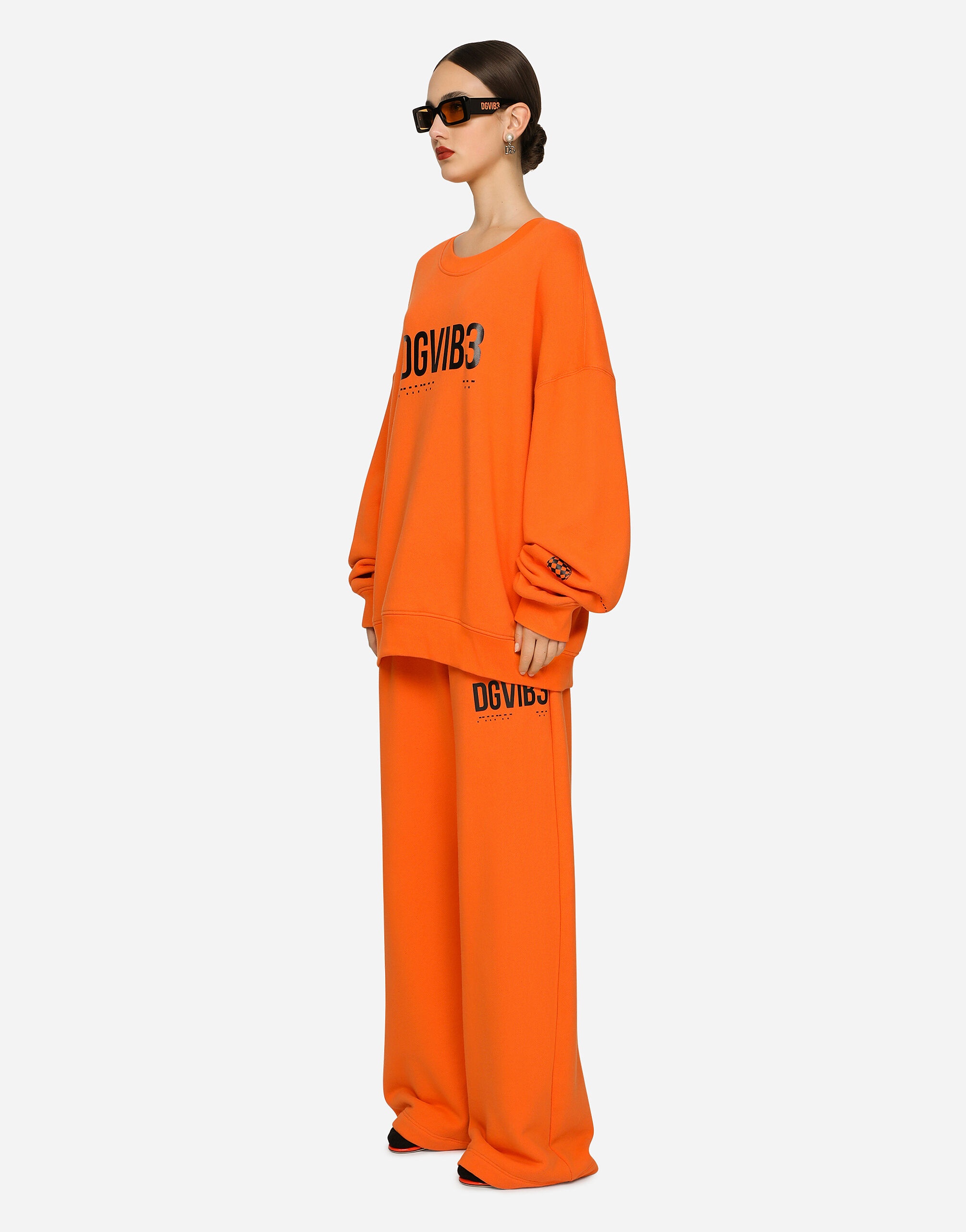 Jersey jogging pants with DGVIB3 print - 2