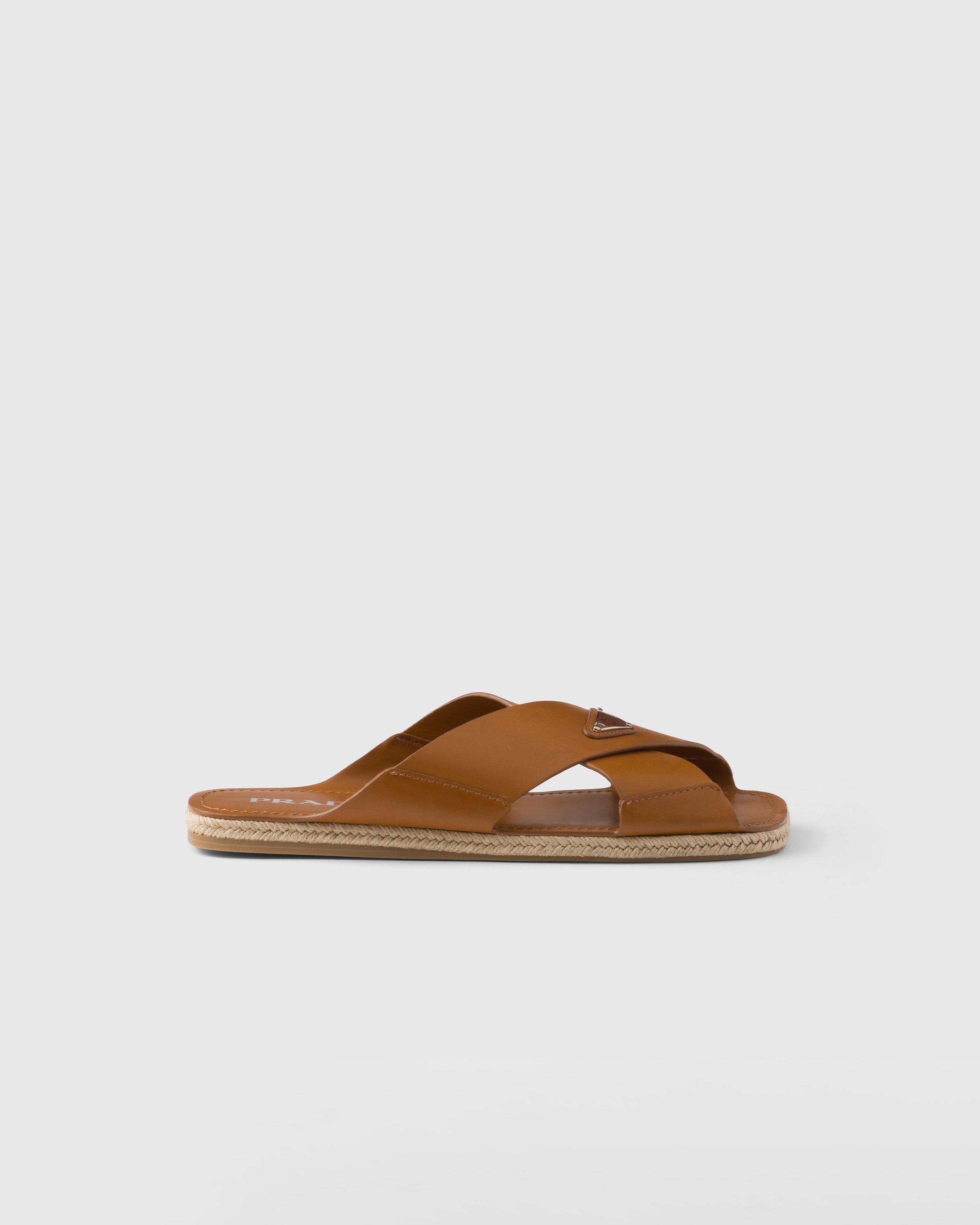 Crisscross leather slides - 2