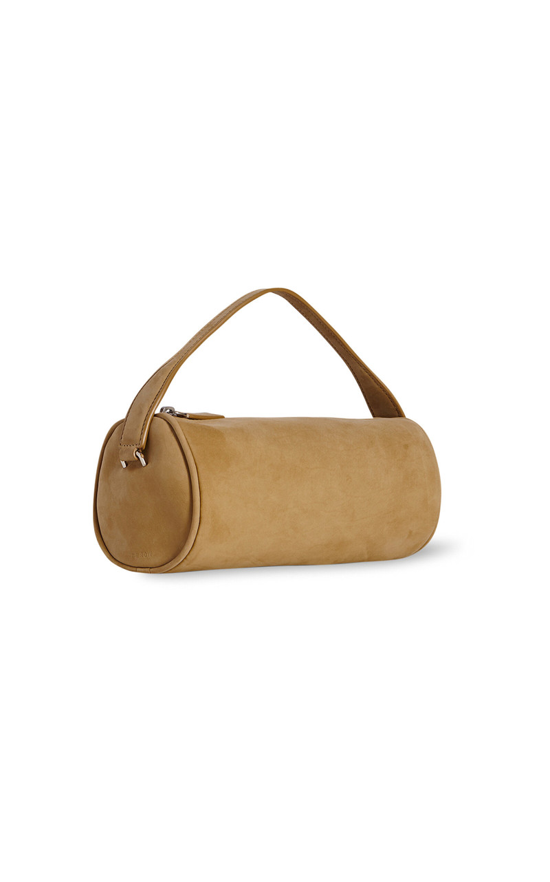 Round 90's Suede Top Handle Bag yellow - 1