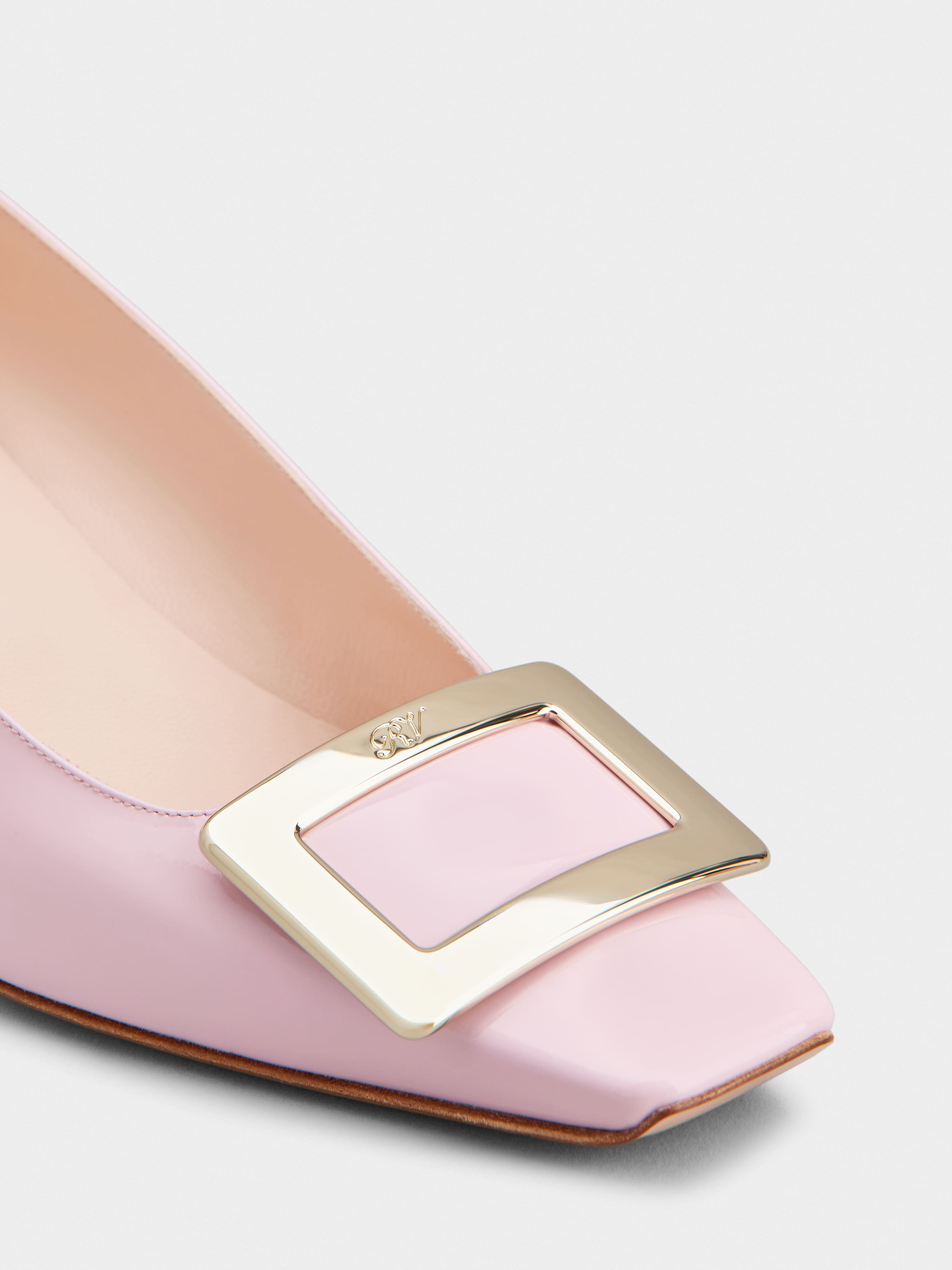 Belle Vivier Metal Buckle Pumps in Patent Leather - 3