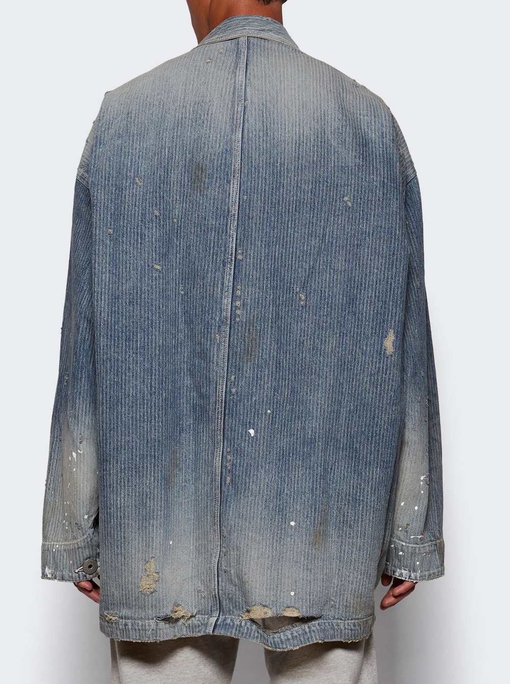 Aged Chore Jacket Indigo - 4