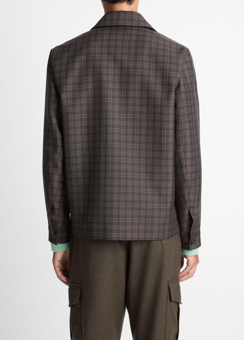 Vince Plaid Wool-Blend Zip Jacket outlook