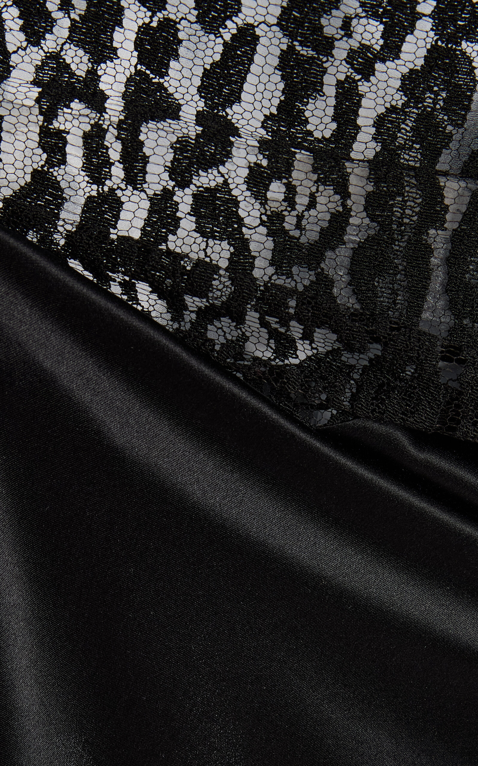 Lace-Trimmed Silk-Blend Crepe Maxi Dress black - 5
