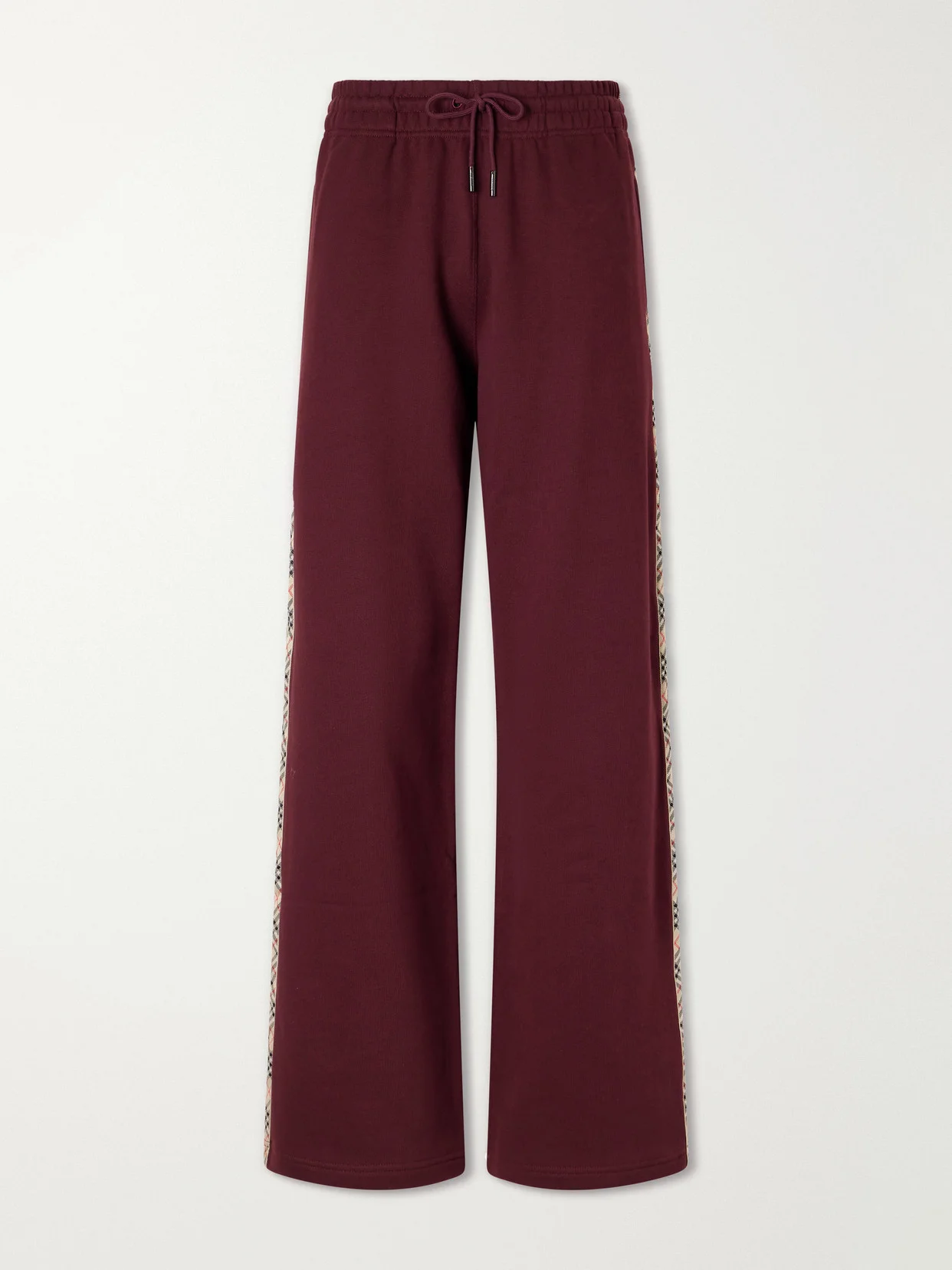 Jodie Checked Cotton-jersey Straight-leg Track Pants - 1