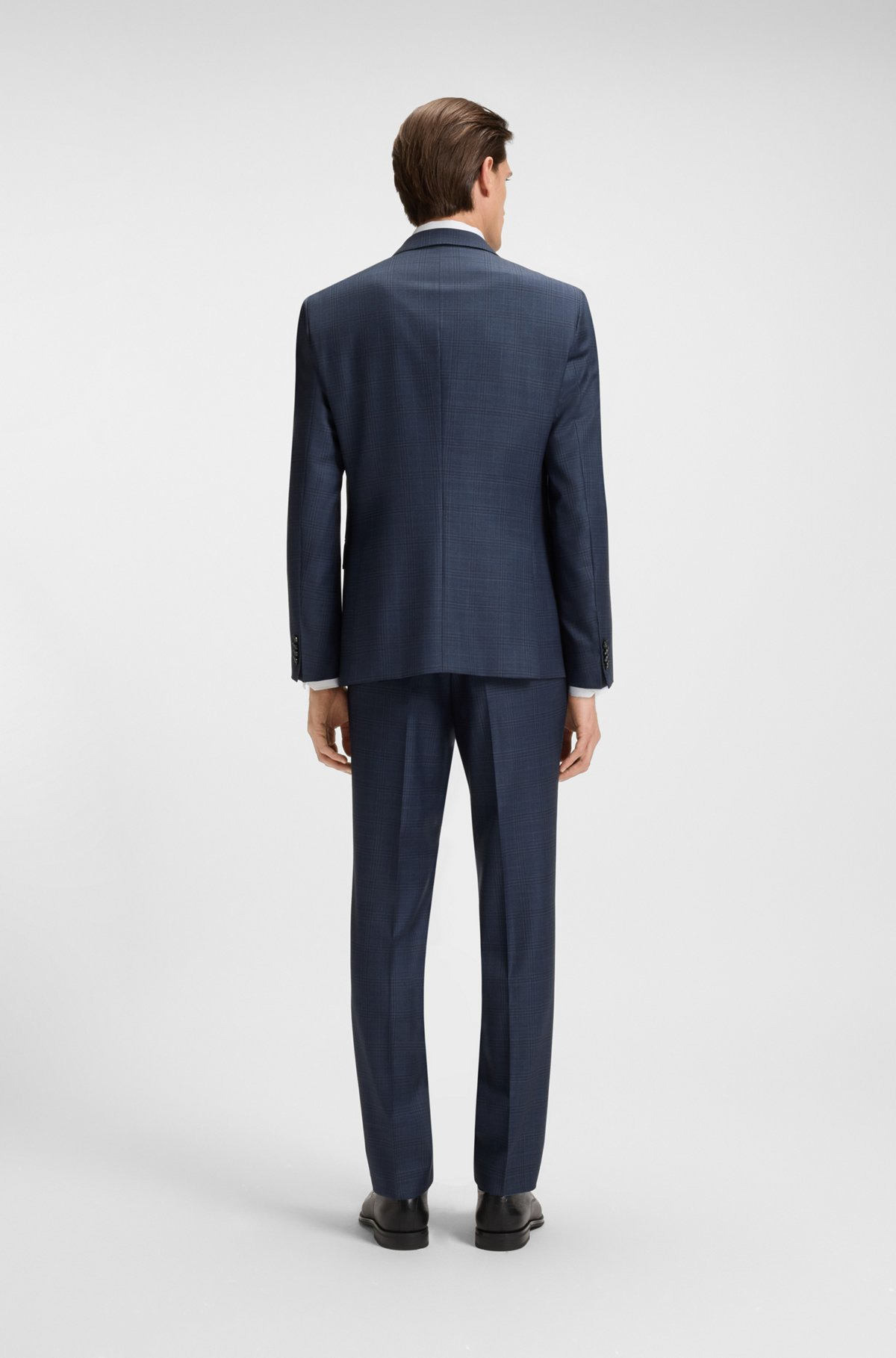 SLIM-FIT THREE-PIECE SUIT IN CHECKED WOOL - 3