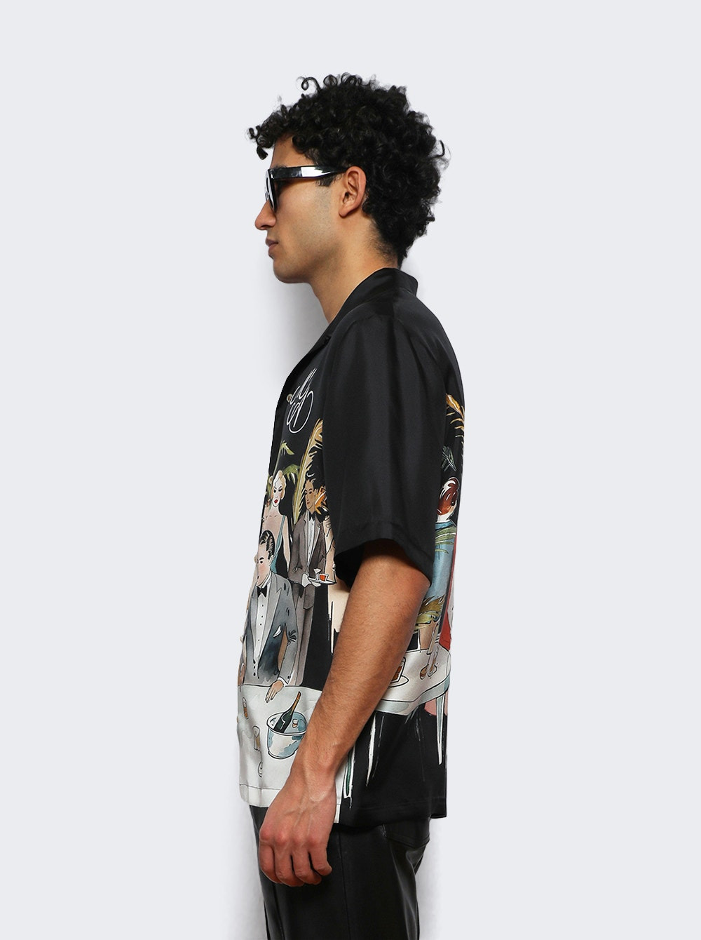 Bar Scene Bowling Shirt Black - 3