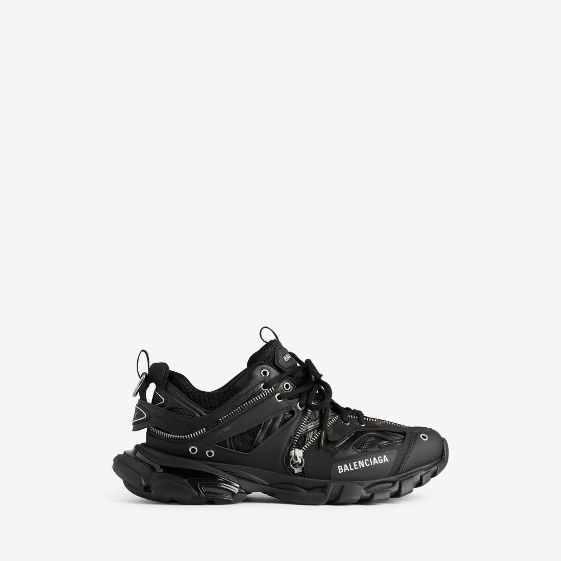 Women's Track Zip Sneaker in Black - 1