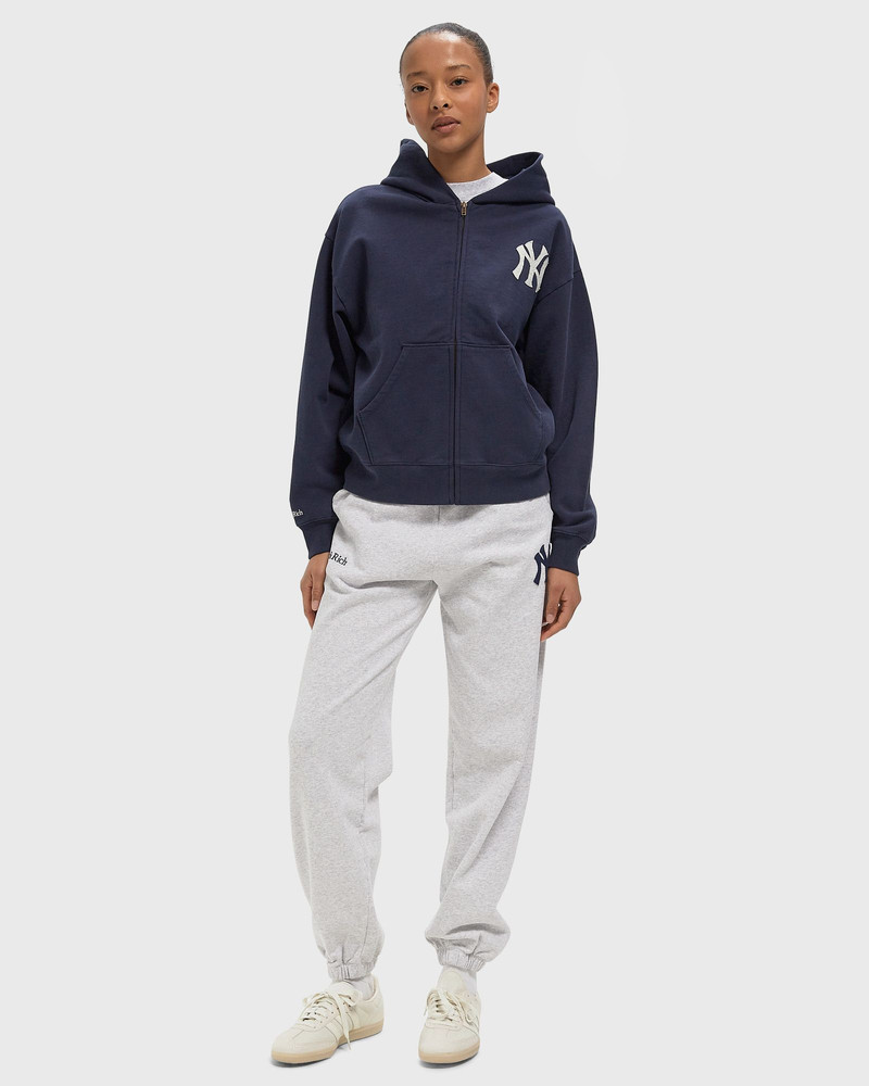 Sporty & Rich Heritage Yankees Serif Zip Hoodie outlook