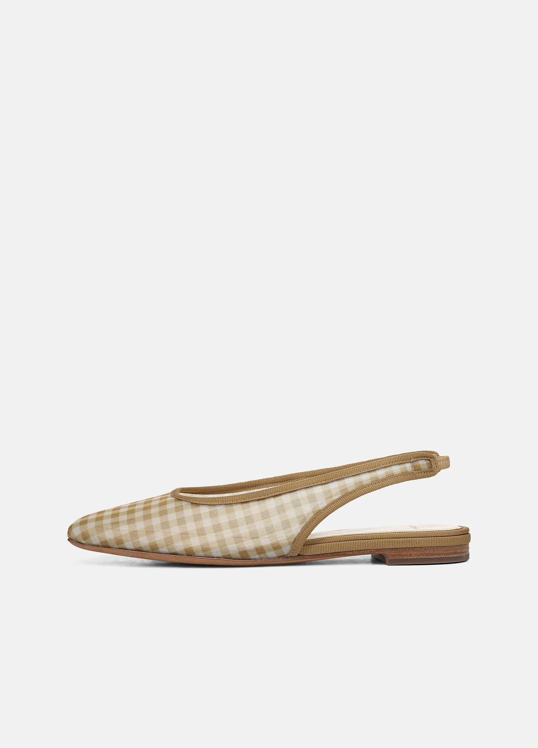 Daphne Gingham Slingback Flat - 1