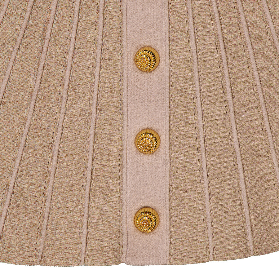 Balmain V-Neck Ribbed Mini Dress - 2