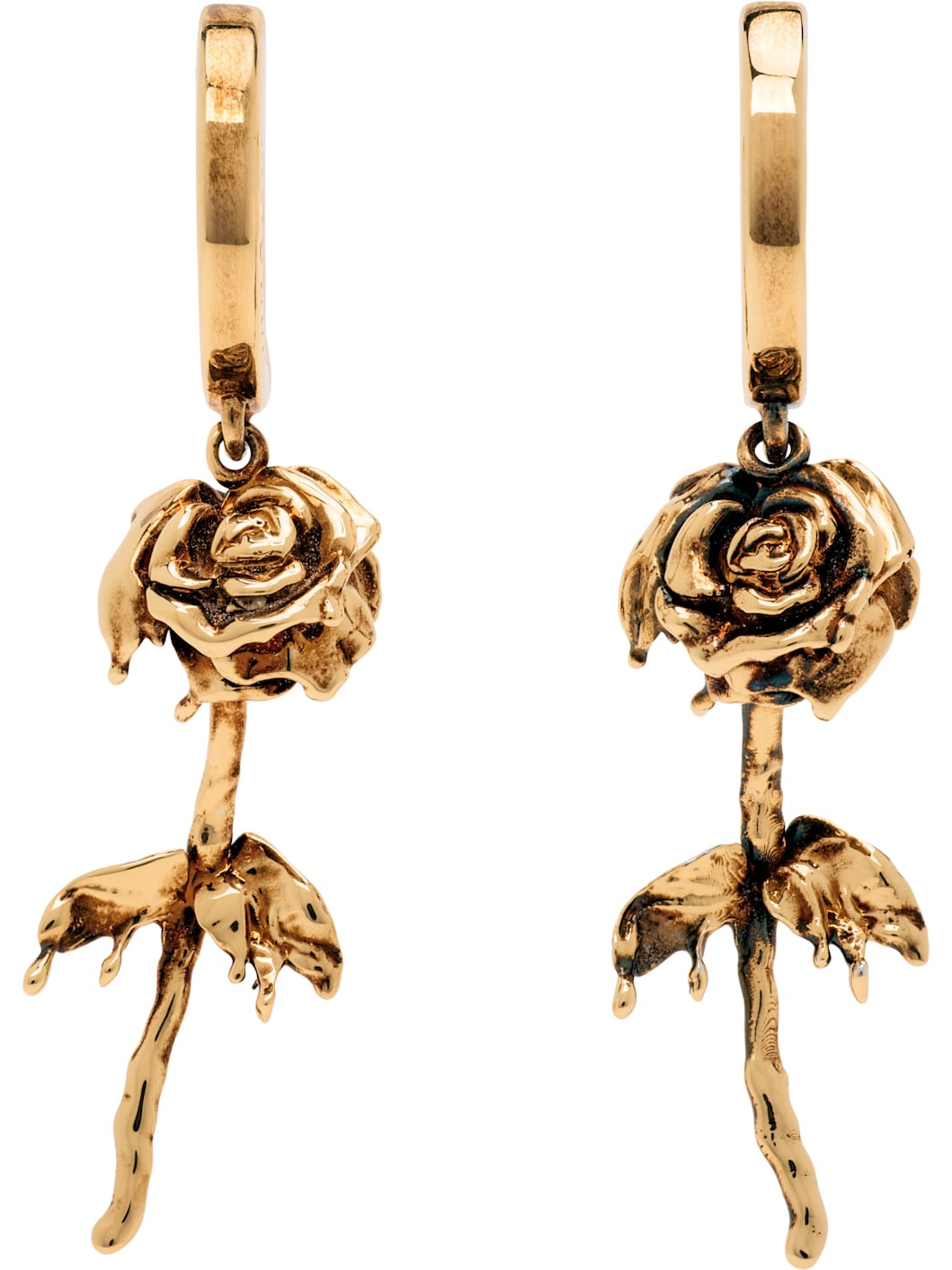 Dipped Rose Earrings - 1