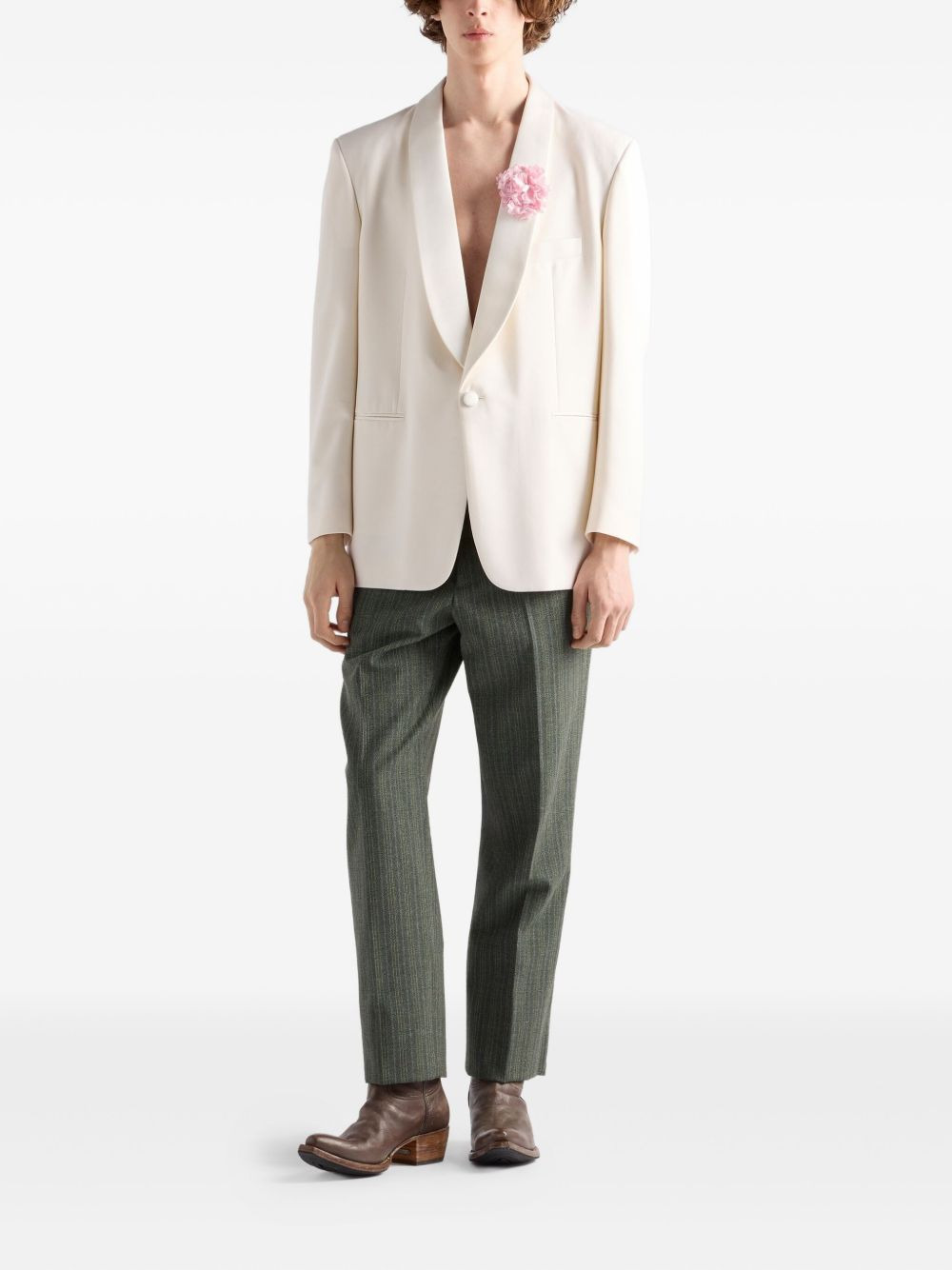 pinstripe wool trousers - 2