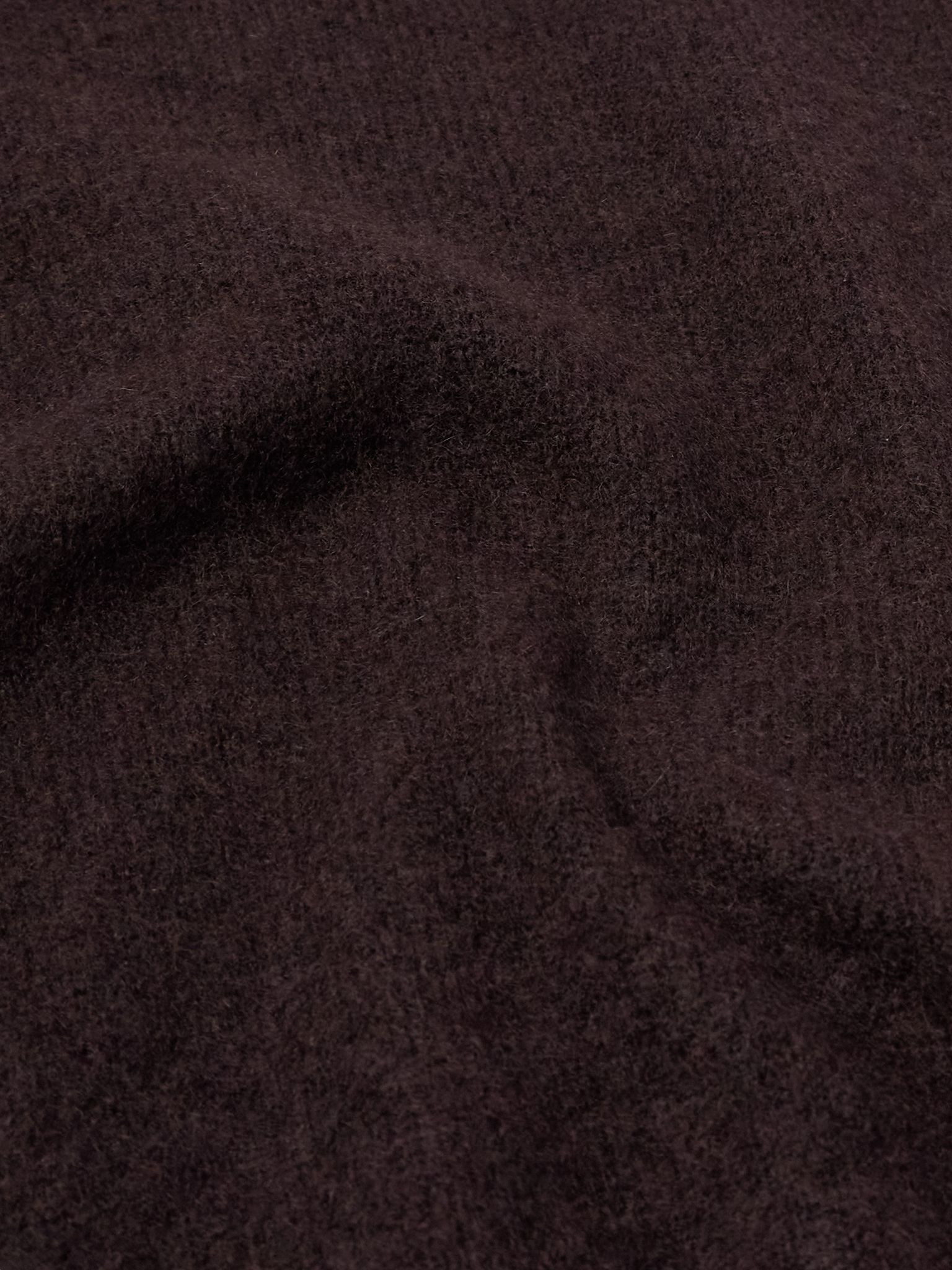 Brushed Cashmere-Blend Polo Shirt Brown - 4