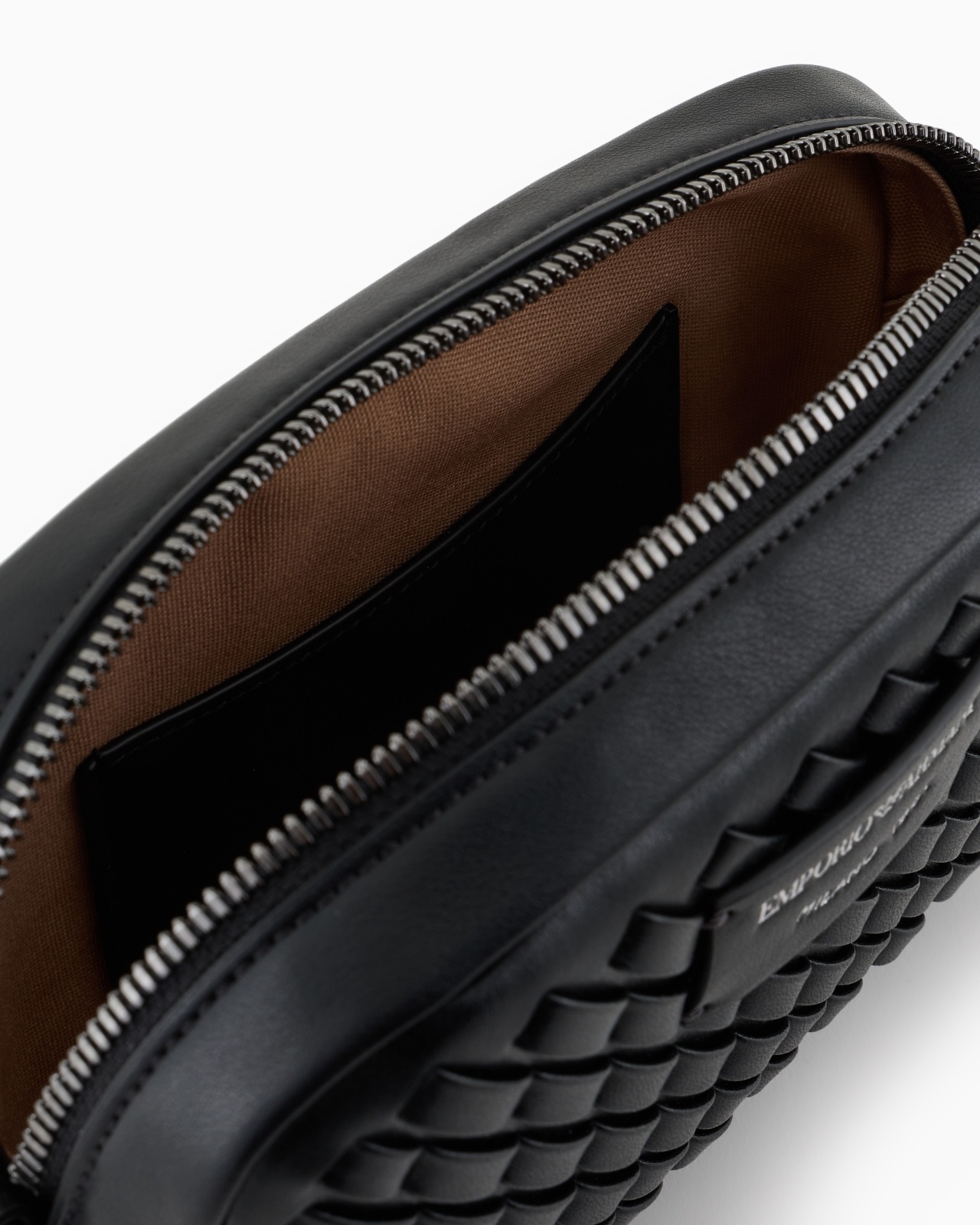 INTERWOVEN LEATHER CAMERA CASE WITH CHAIN SHOULDER STRAP - 4