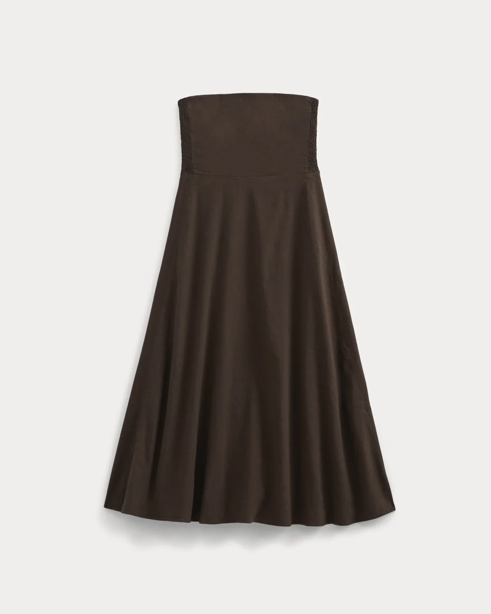 STRAPLESS DRESS IN STRETCH LINEN - 1