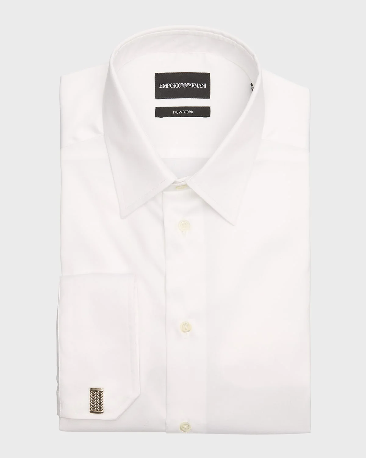 Men's Cotton-Stretch French Cuff Dress Shirt - 1
