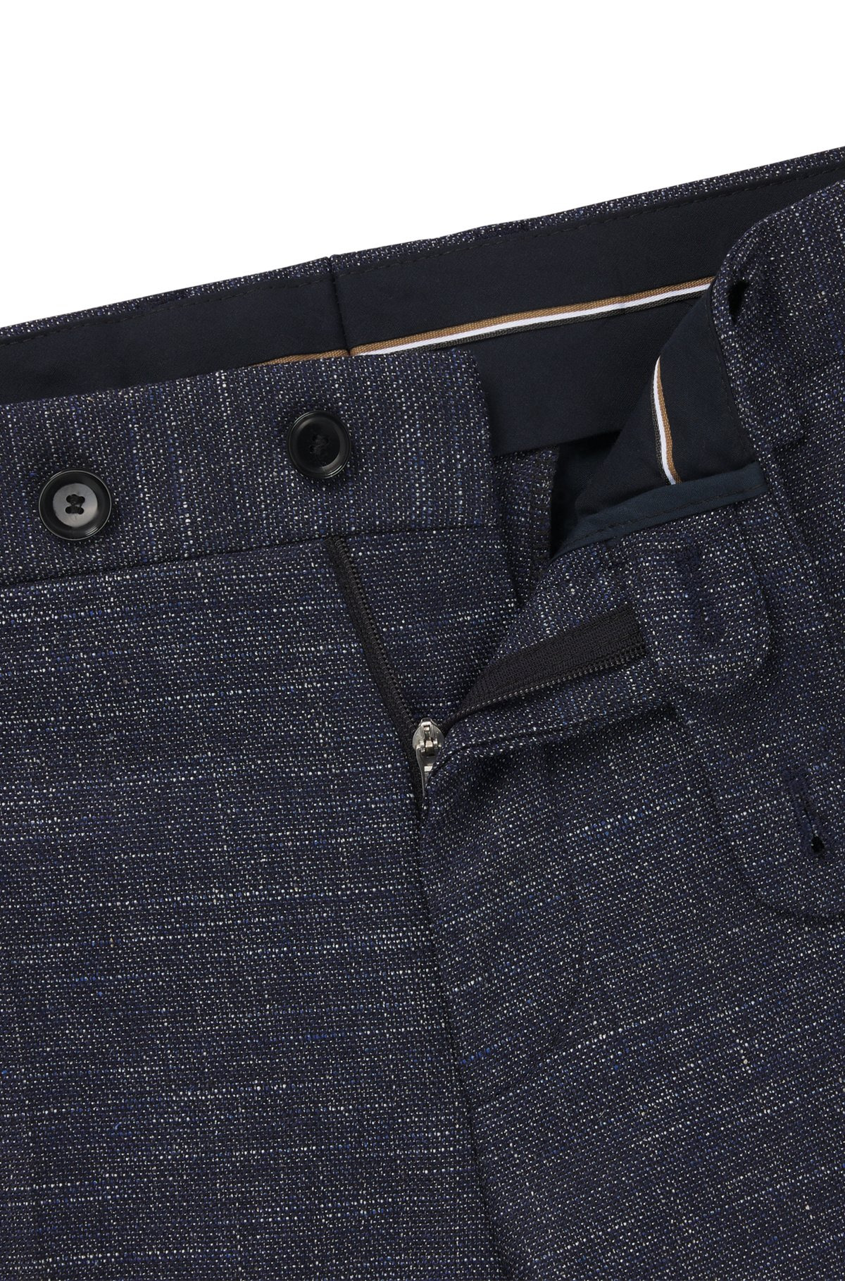 SLIM-FIT TROUSERS IN PATTERNED WOOL - 6
