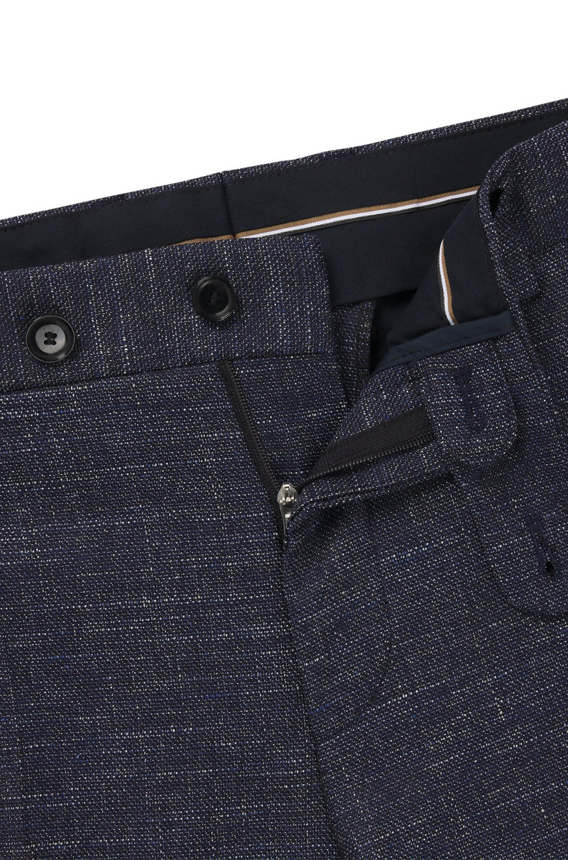 SLIM-FIT TROUSERS IN PATTERNED WOOL 6