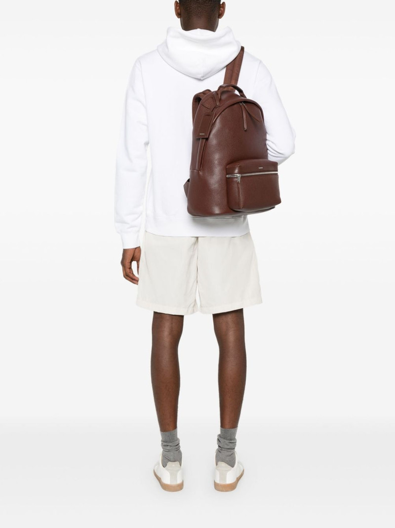 Sandro coated-finish zipped backpack outlook
