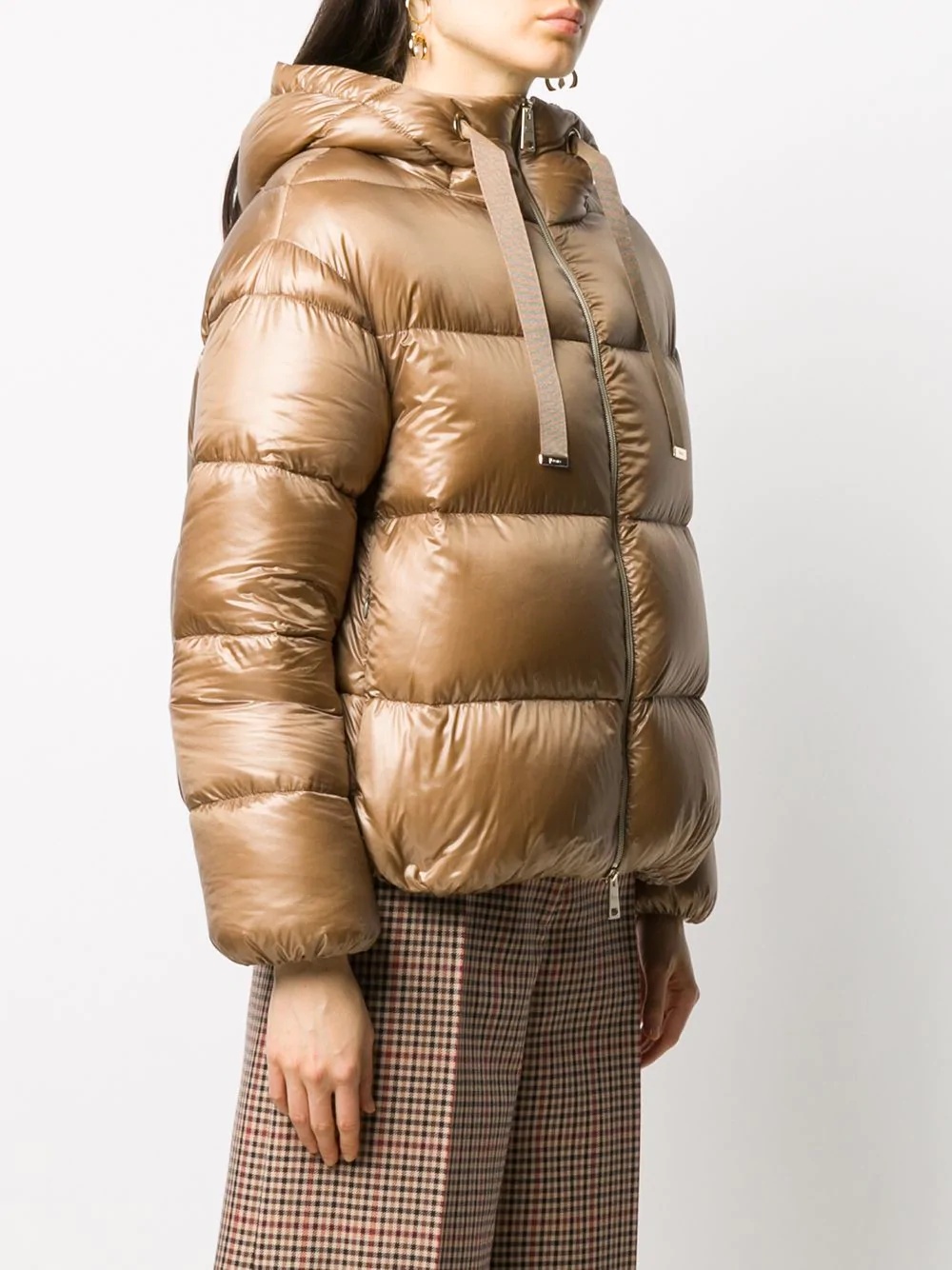 metallic quilted puffer jacket - 3