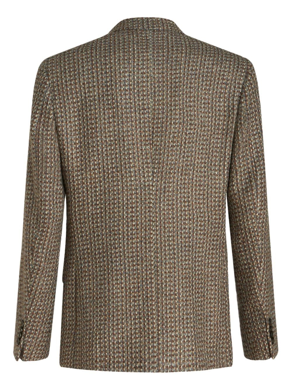 slim-cut single-breasted blazer - 5